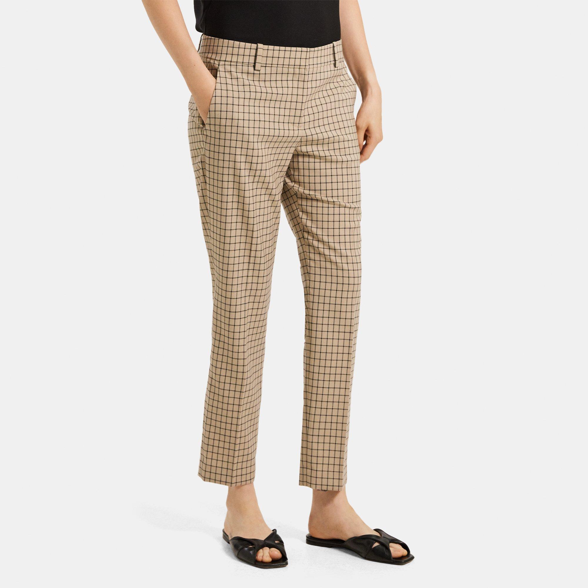 Stretch Wool Blend Classic Crop Pant | Theory Outlet
