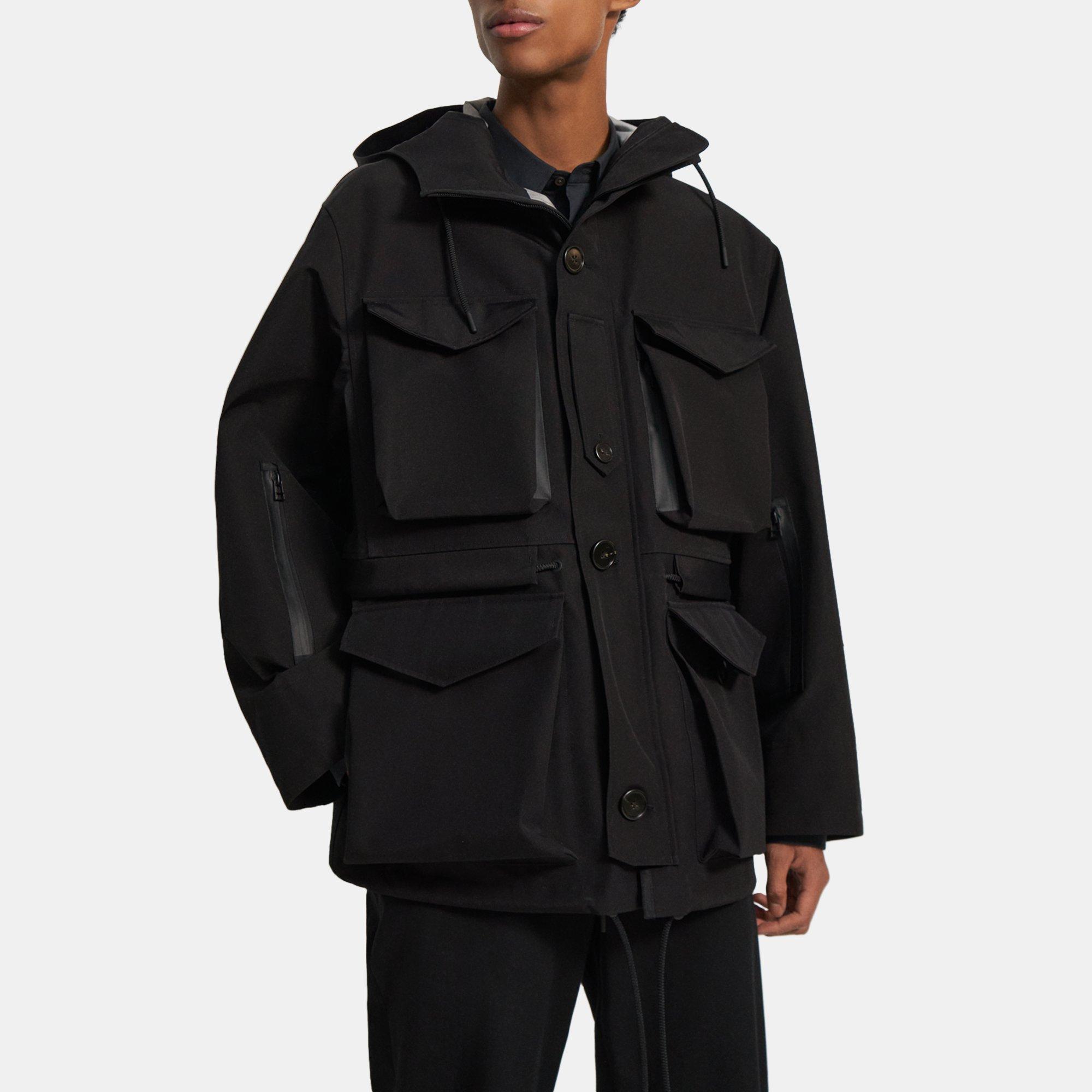 Black Backed Tech Military Jacket | Theory Project