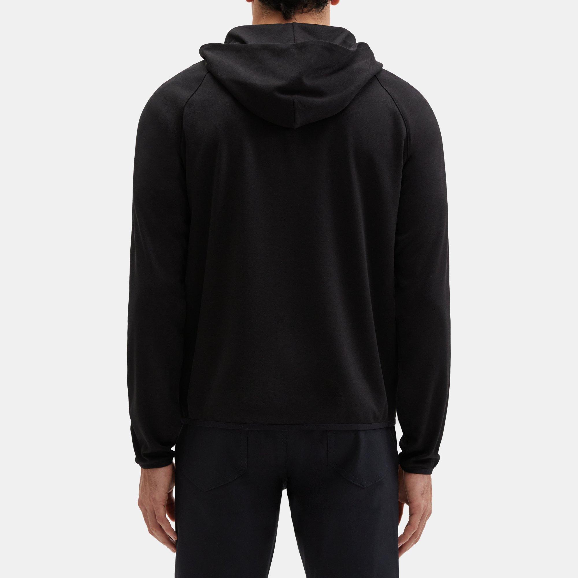 Compact Piqué Hooded Zip-Up Jacket | Theory Outlet