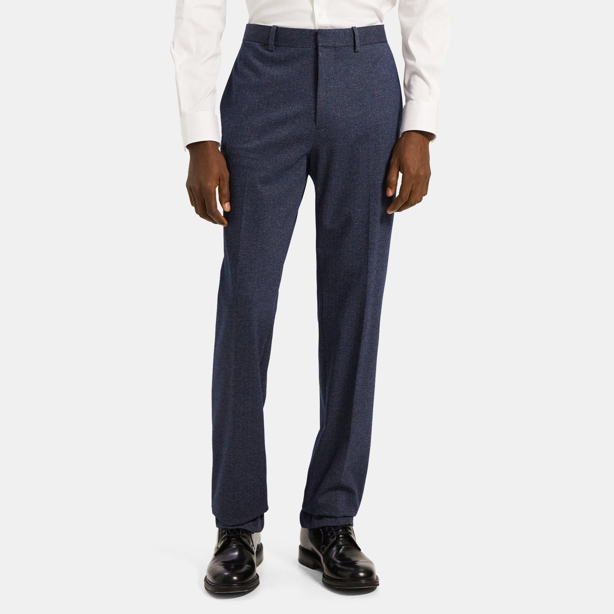 Theory Slim-Fit Suit Pant in Herringbone Viscose Blend