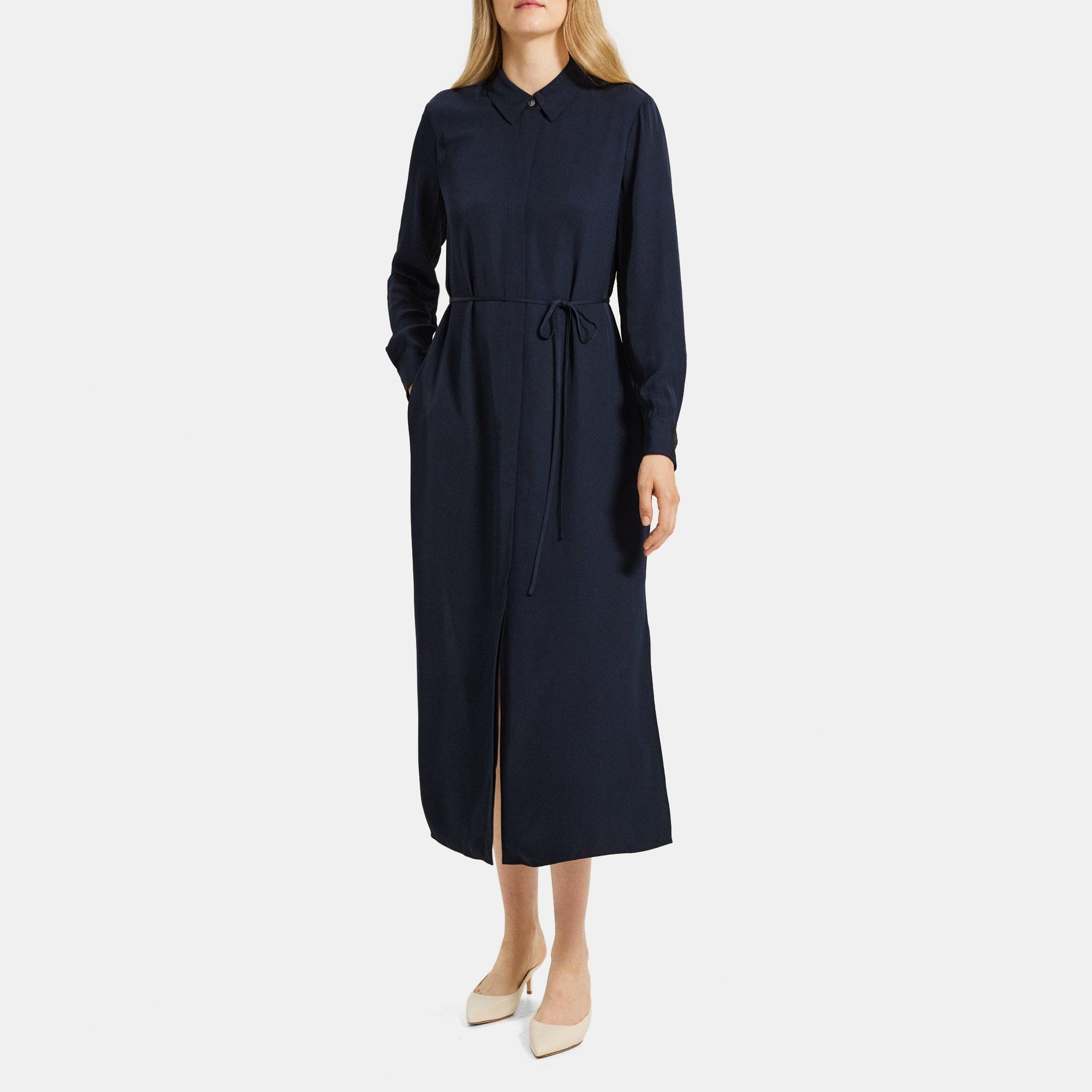 BELTED SHIRTDRESS | Theory Outlet