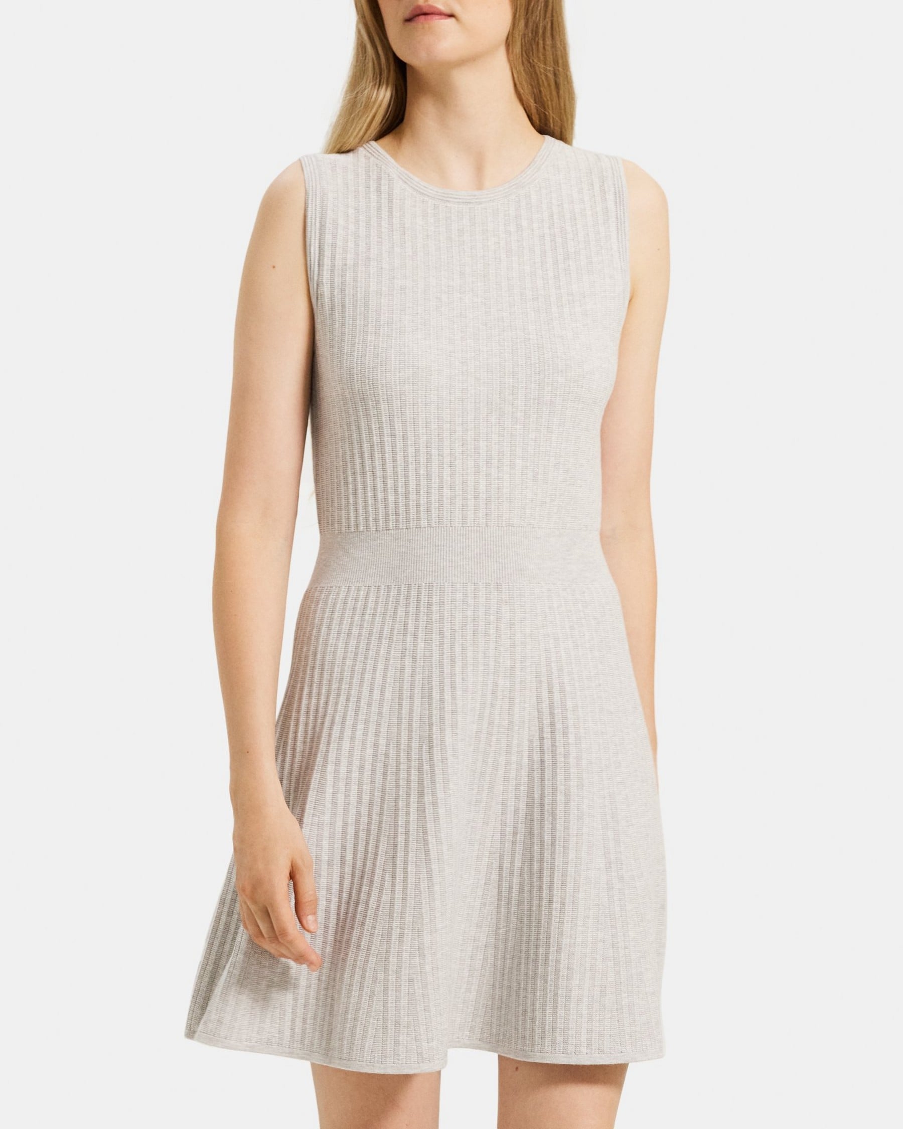 Theory Fit-and-Flare Dress in Stretch Viscose Knit