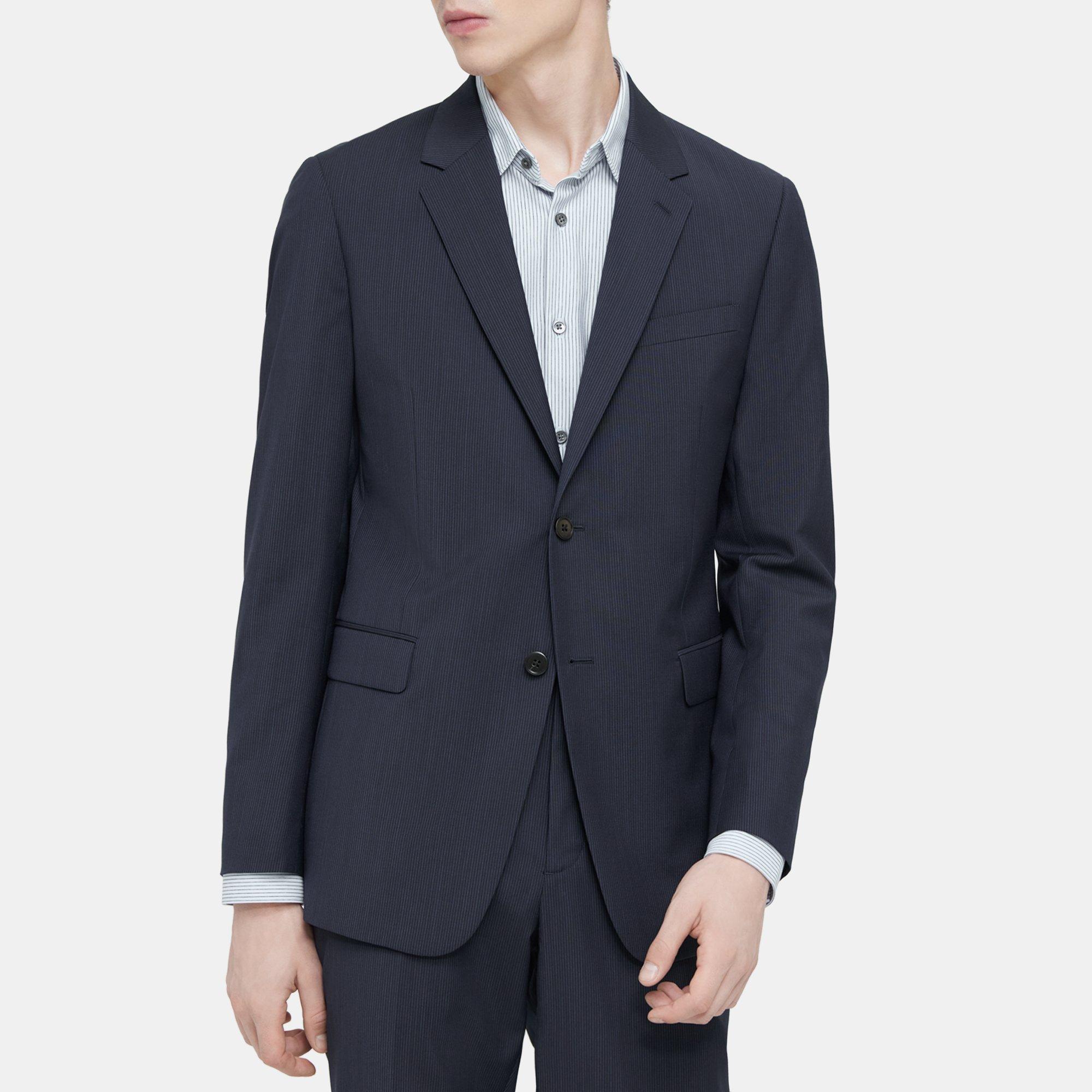 Theory Structured Blazer in Striped Wool