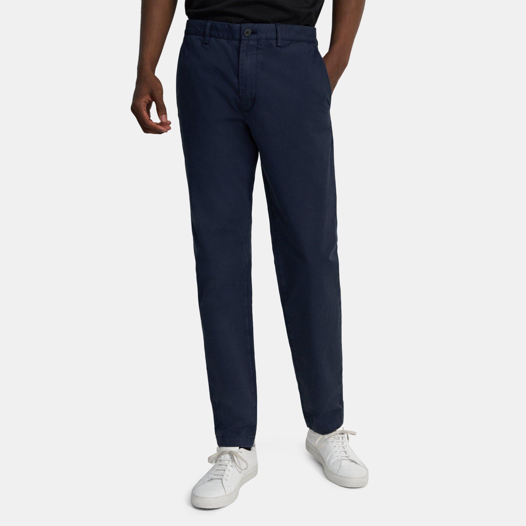 Blue Organic Cotton Classic-Fit Pant | Theory Outlet