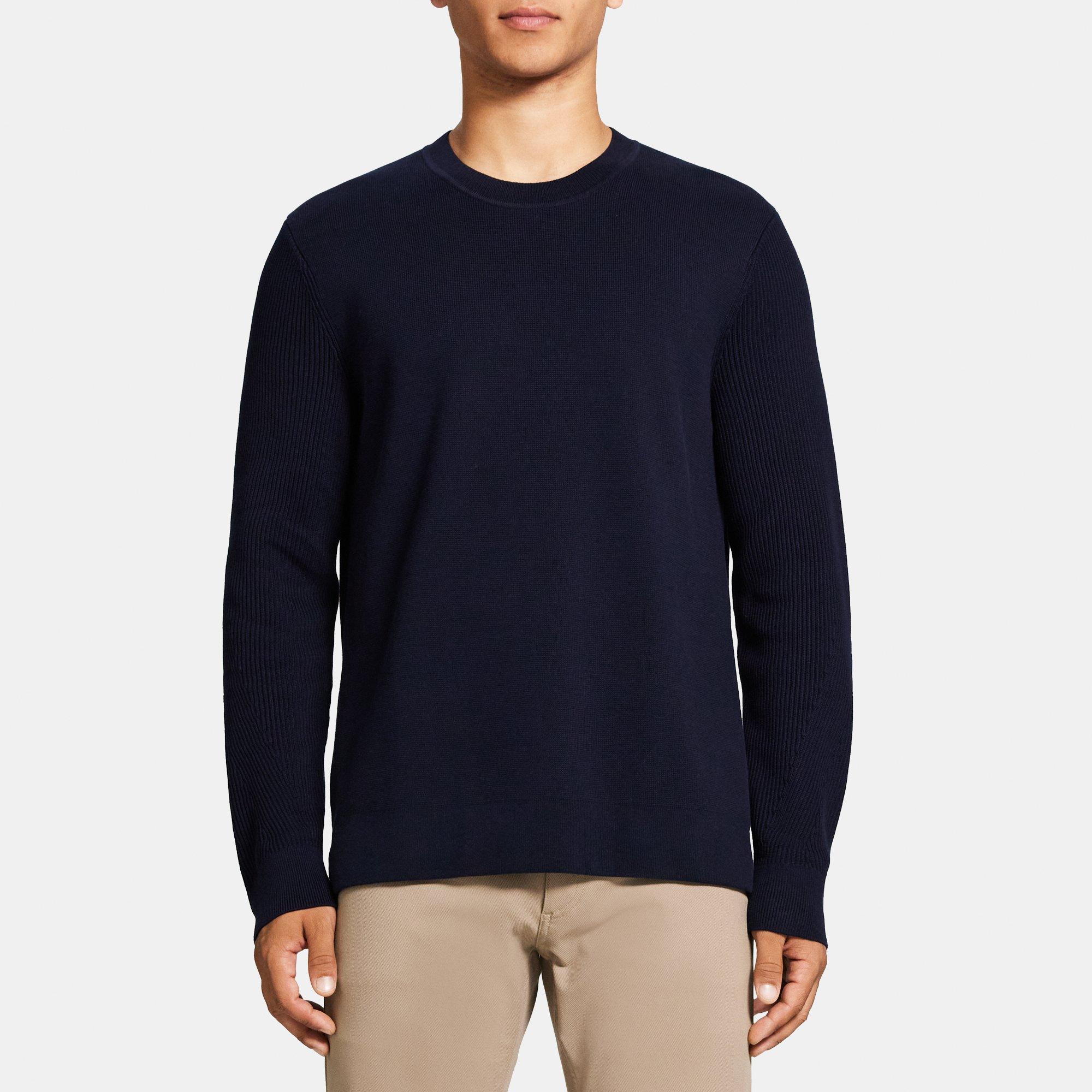 띠어리 Theory Crewneck Sweater in Cotton,BALTIC