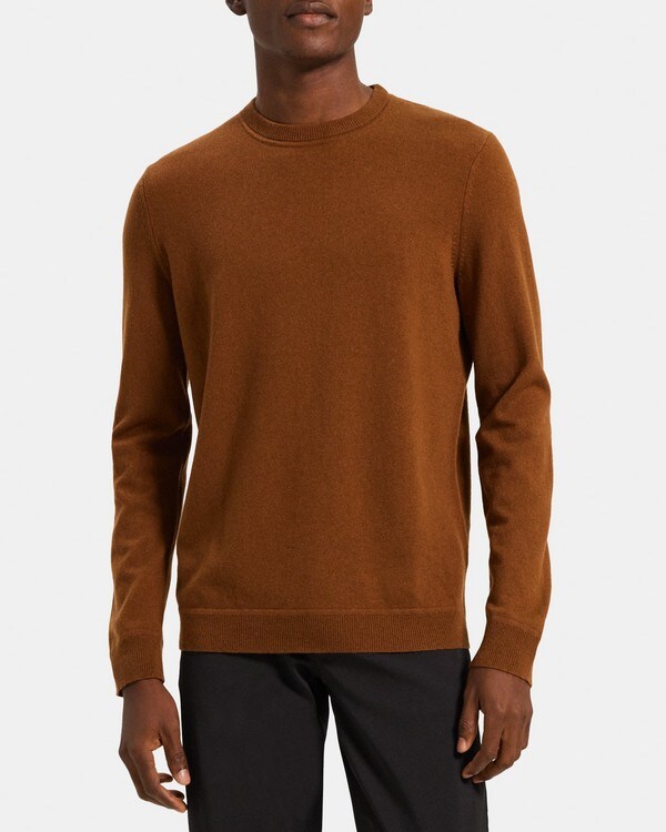 띠어리 스웨터 Theory Crewneck Sweater in Cashmere,COPPER