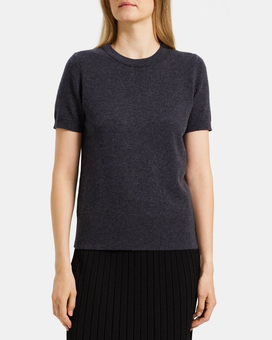 Cashmere Short-Sleeve Sweater | Theory Outlet
