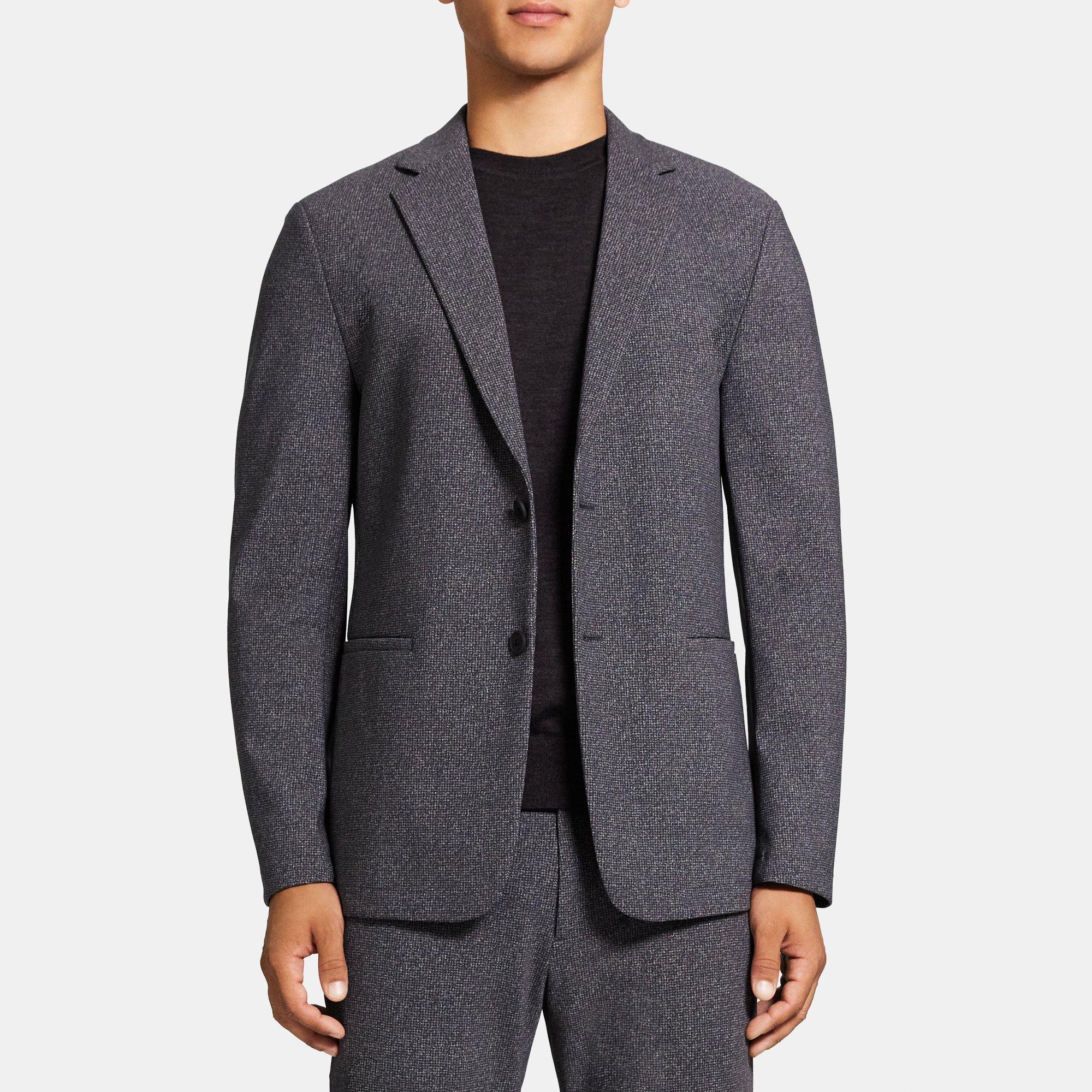 Unstructured Blazer in Printed Performance Knit