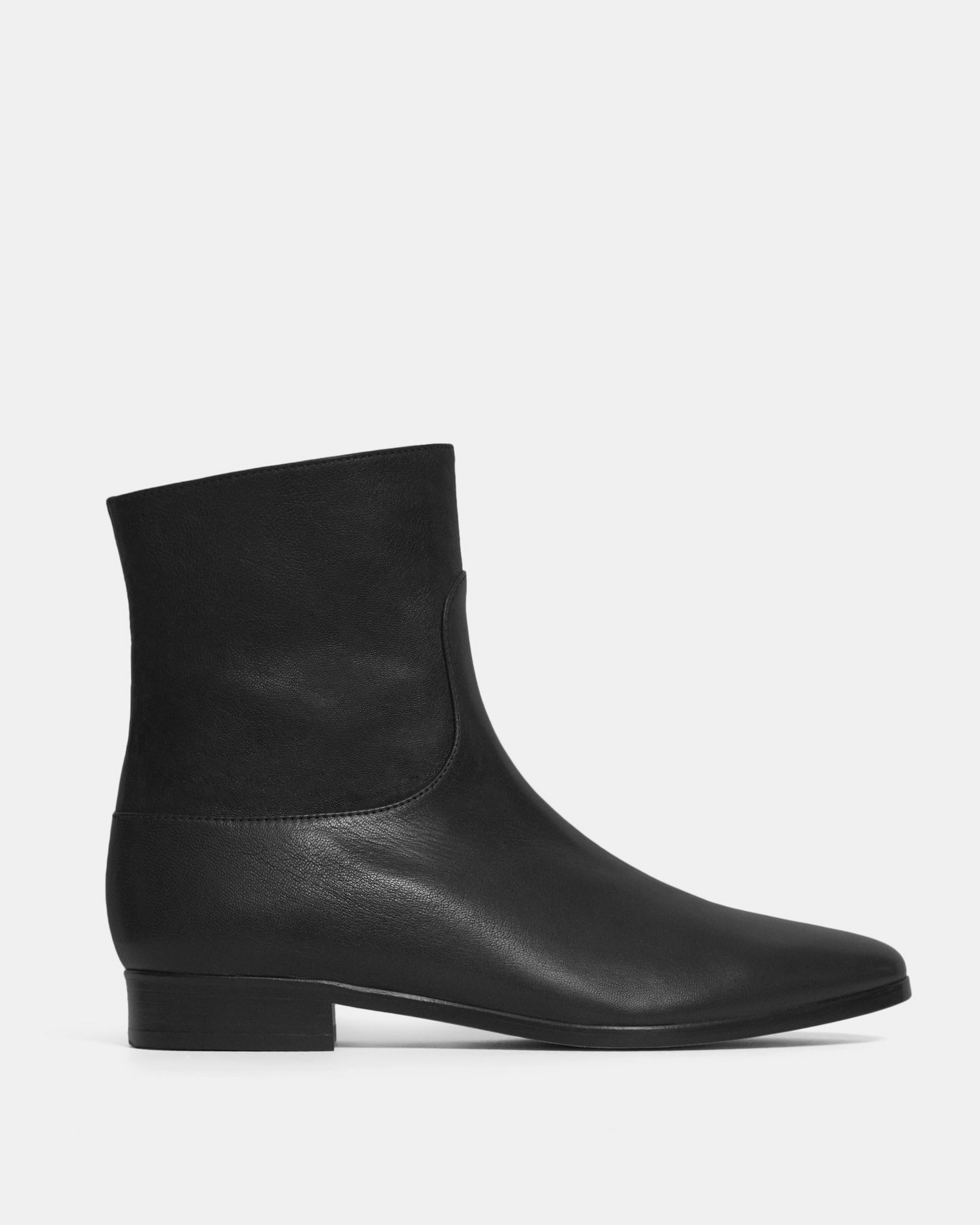 Leather Ankle Bootie | Theory Outlet