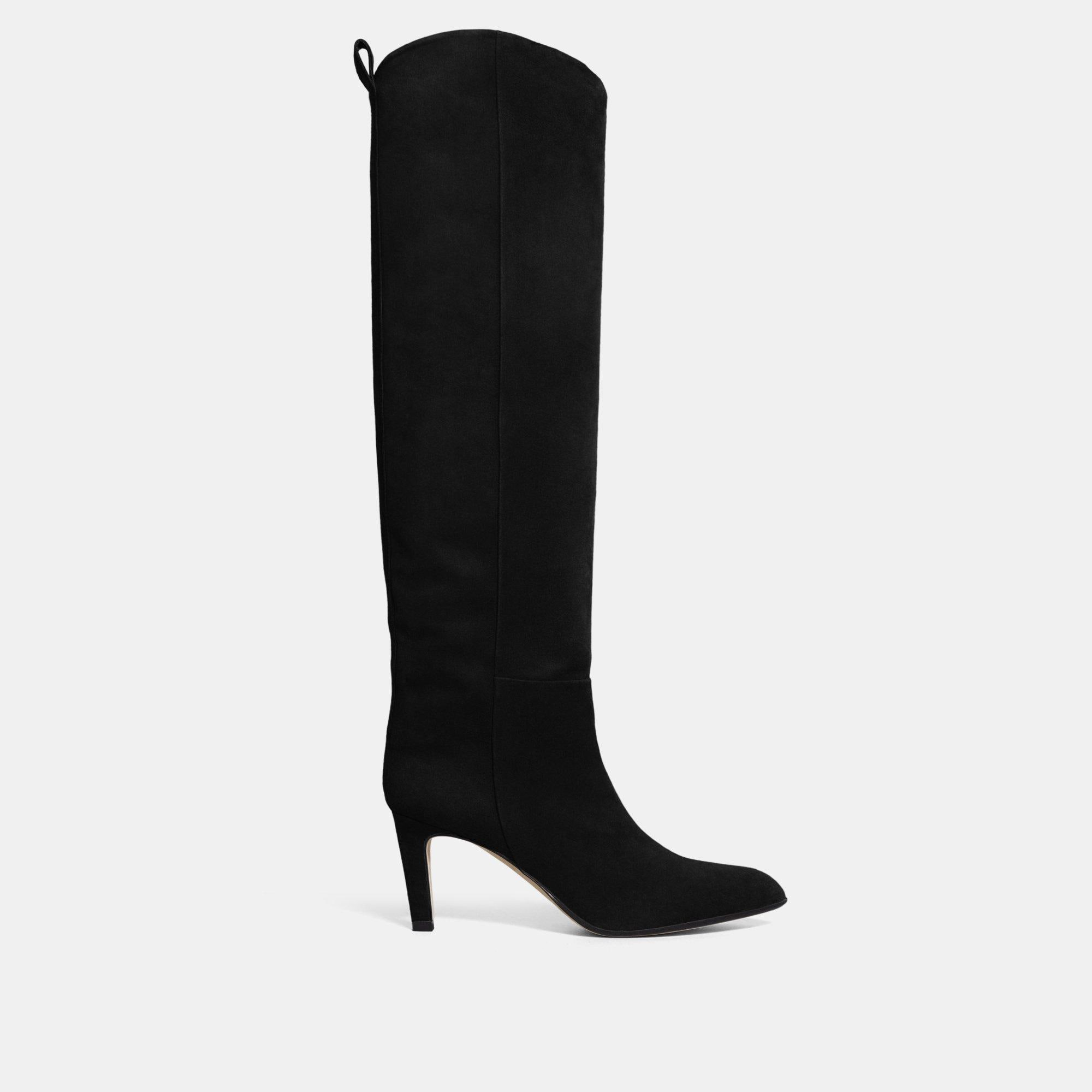 Suede Tube Knee-High Boot