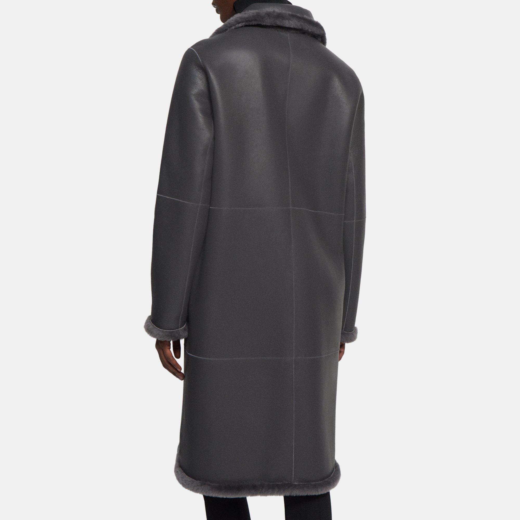 Theory reversible 2025 shearling coat