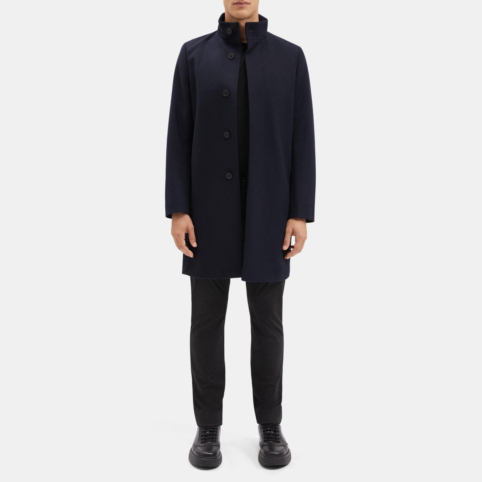 띠어리 Theory Single-Breasted Coat in Wool Melton,ECLIPSE