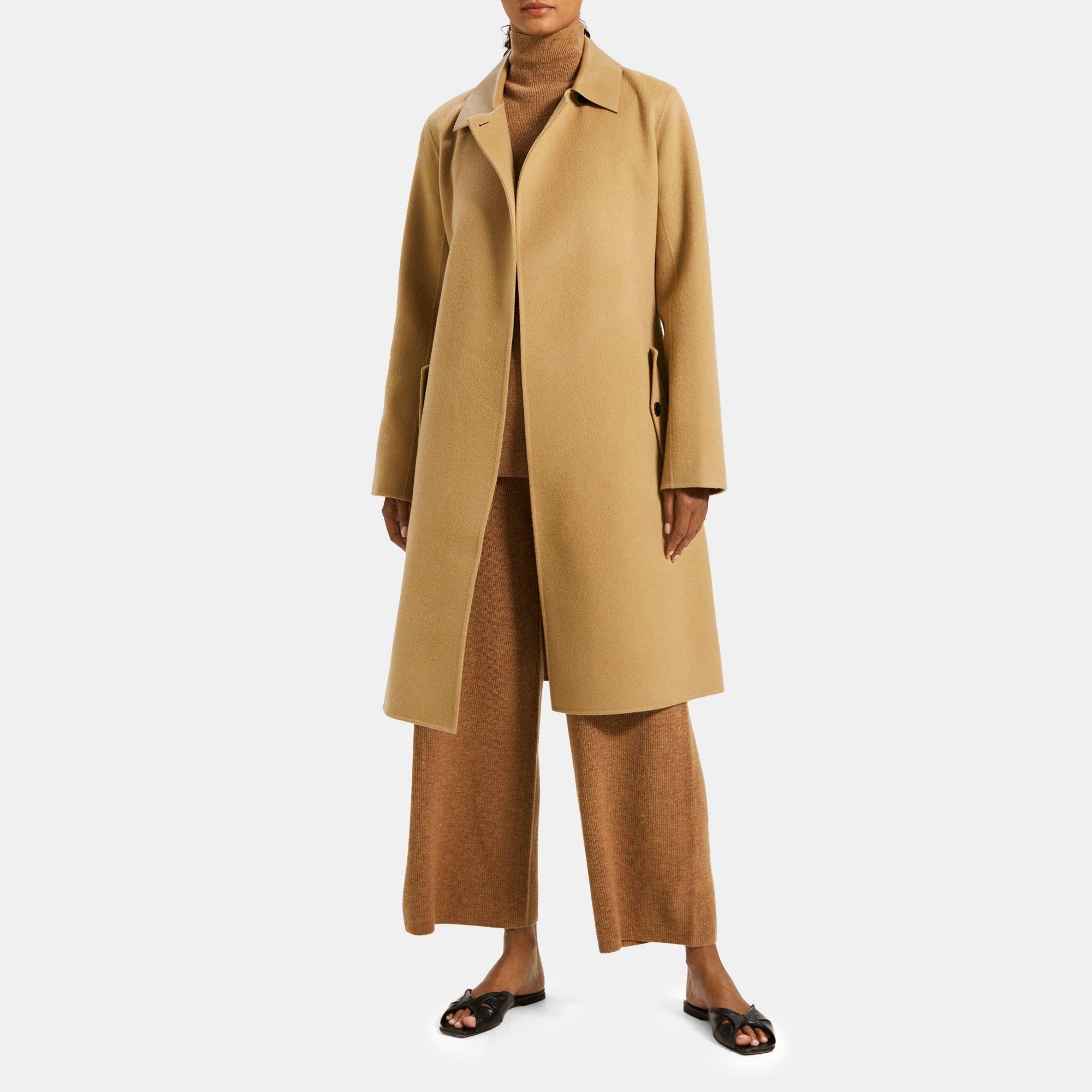 Relaxed Trench Coat in Double-Face Wool-Cashmere