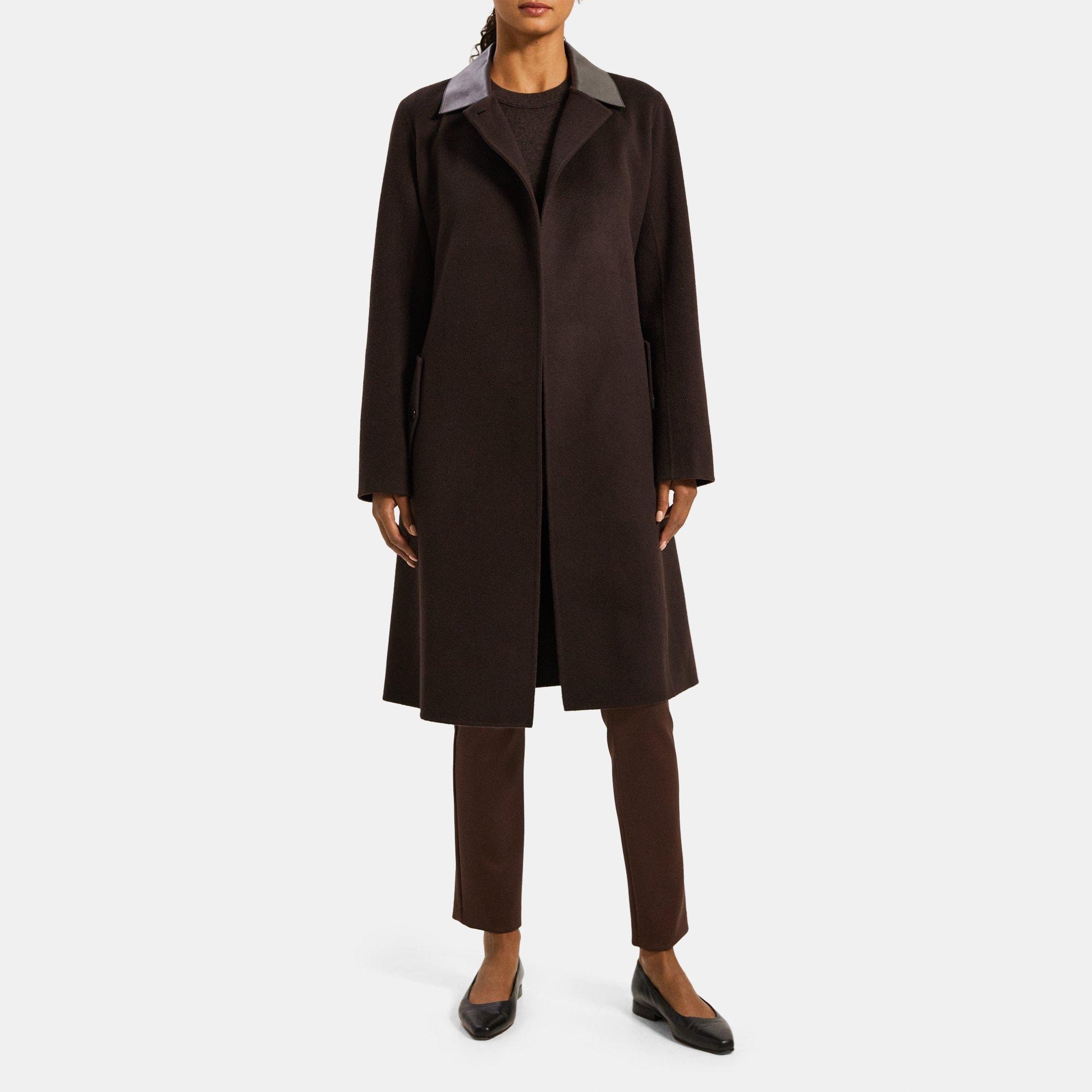 Relaxed Trench Coat in Double-Face Wool-Cashmere