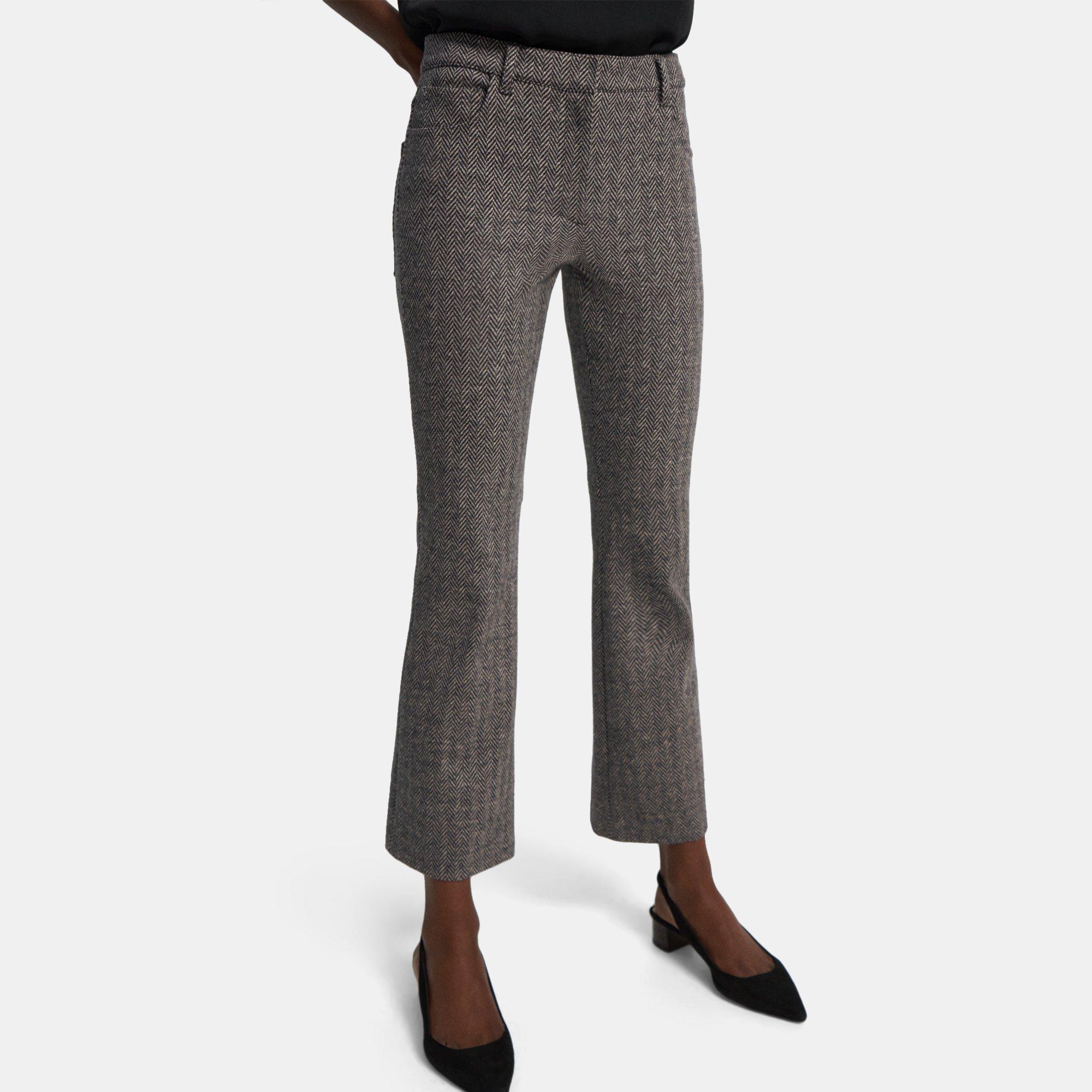 Wool Blended Knit Flare Pant