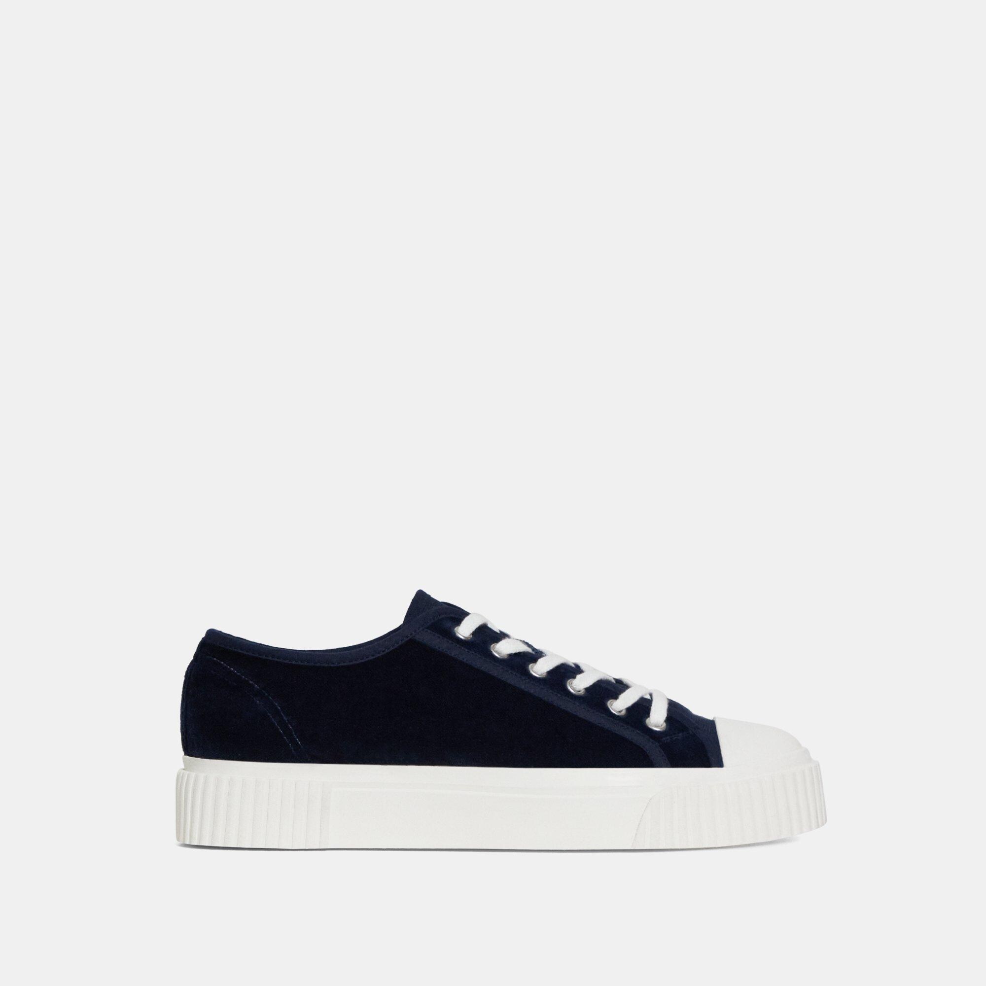 Theory Low-Top Velvet Sneaker