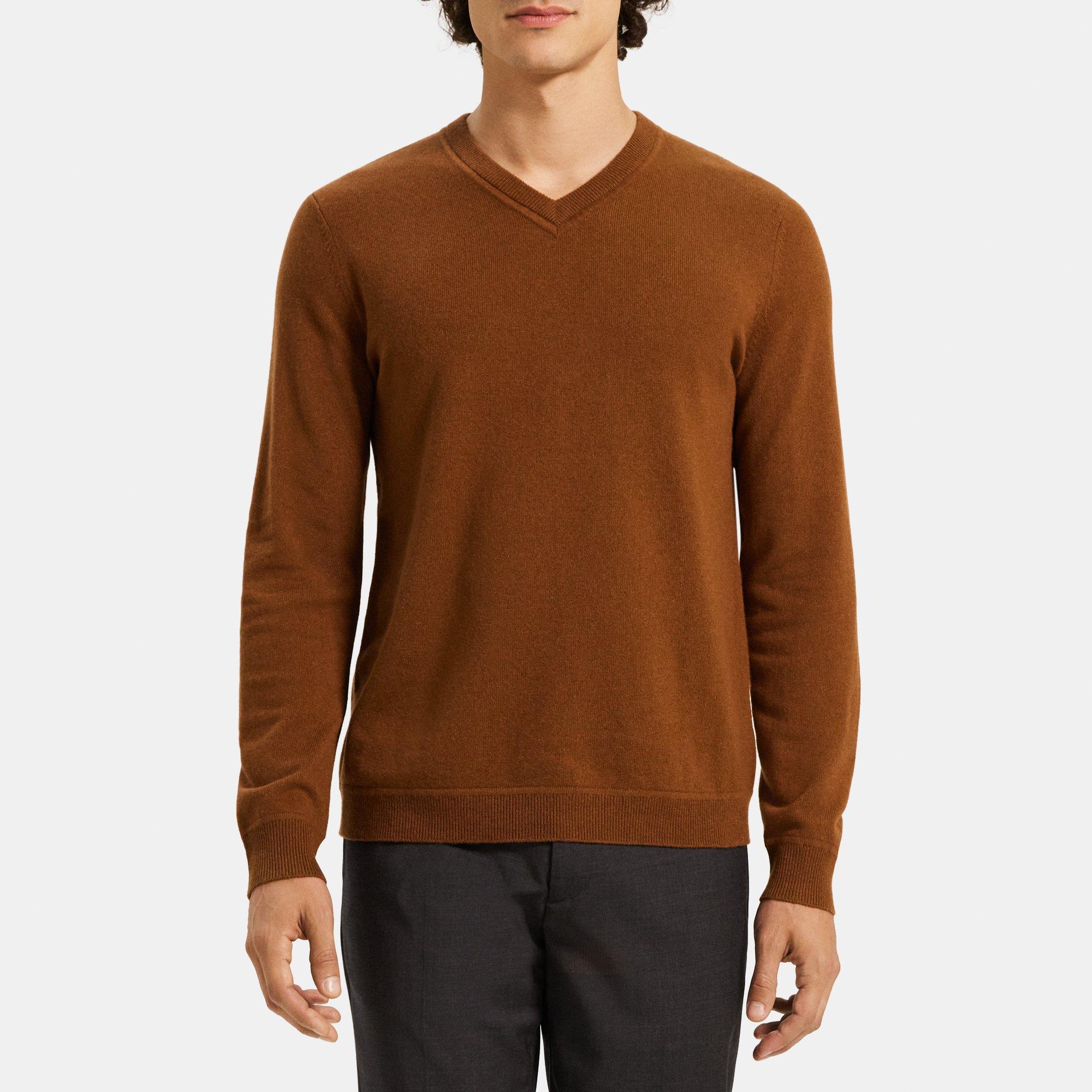Theory V-Neck Sweater in Cashmere