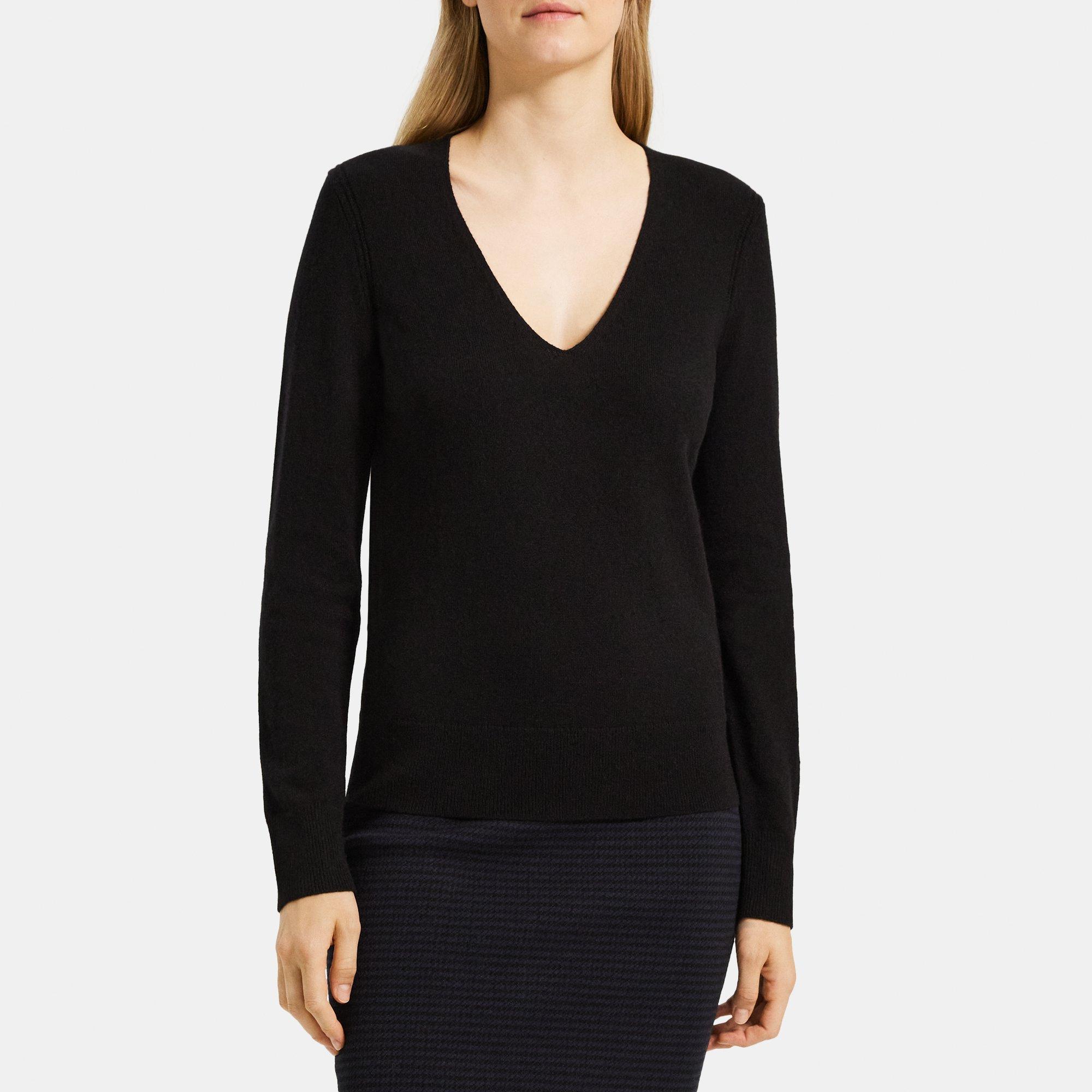 Cashmere V-Neck Sweater | Theory Outlet