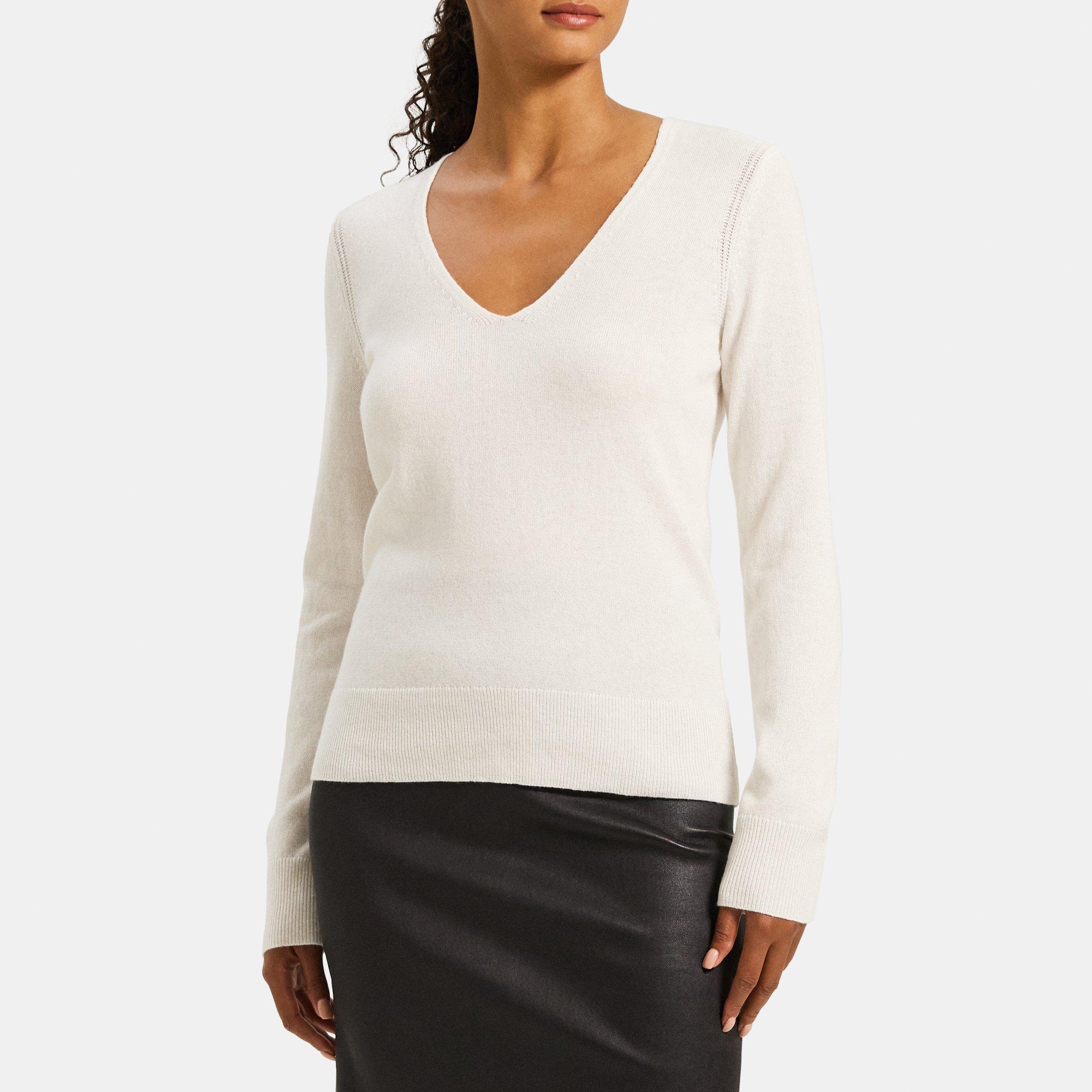 Cashmere V-Neck Sweater | Theory Outlet