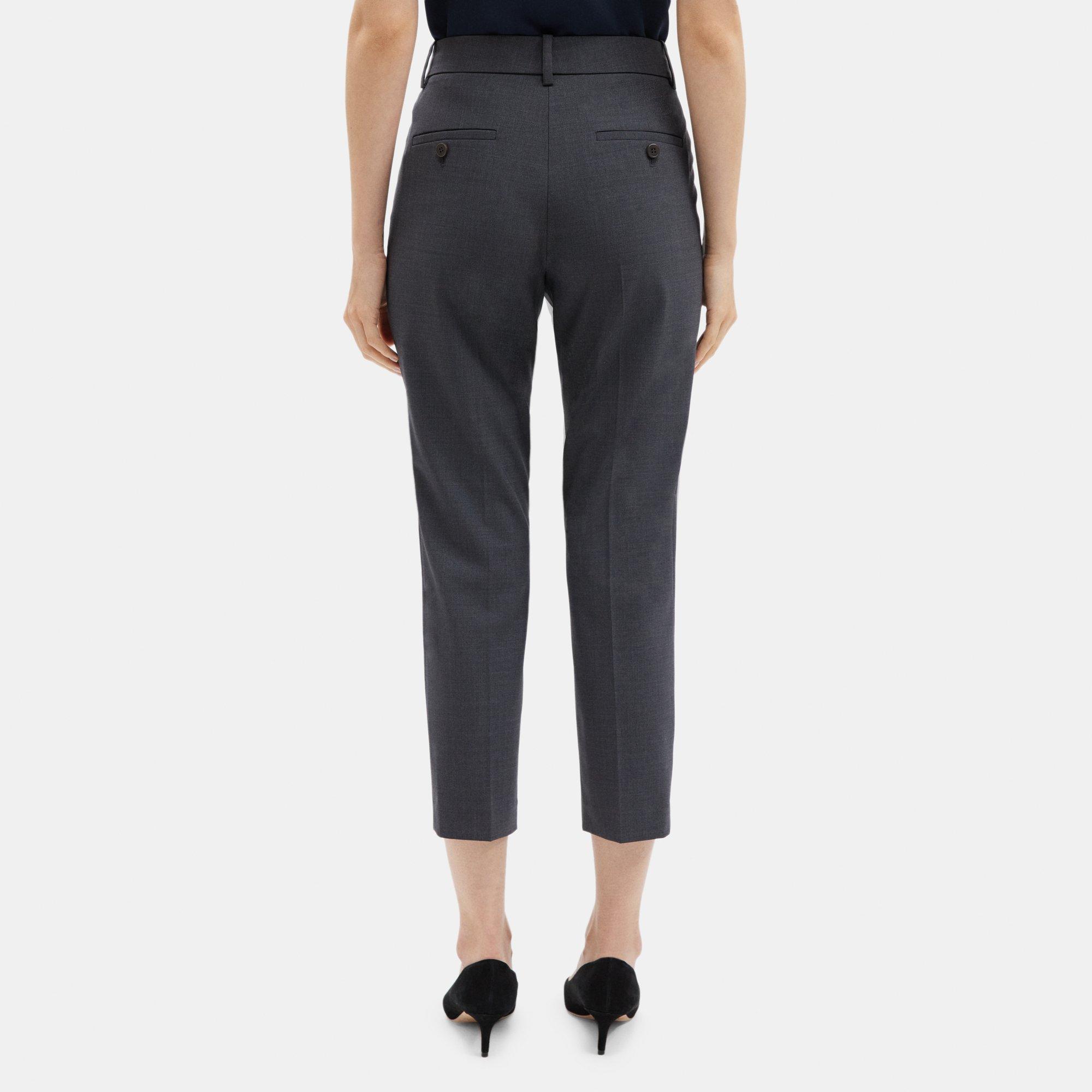 Stretch Wool Cropped Pants