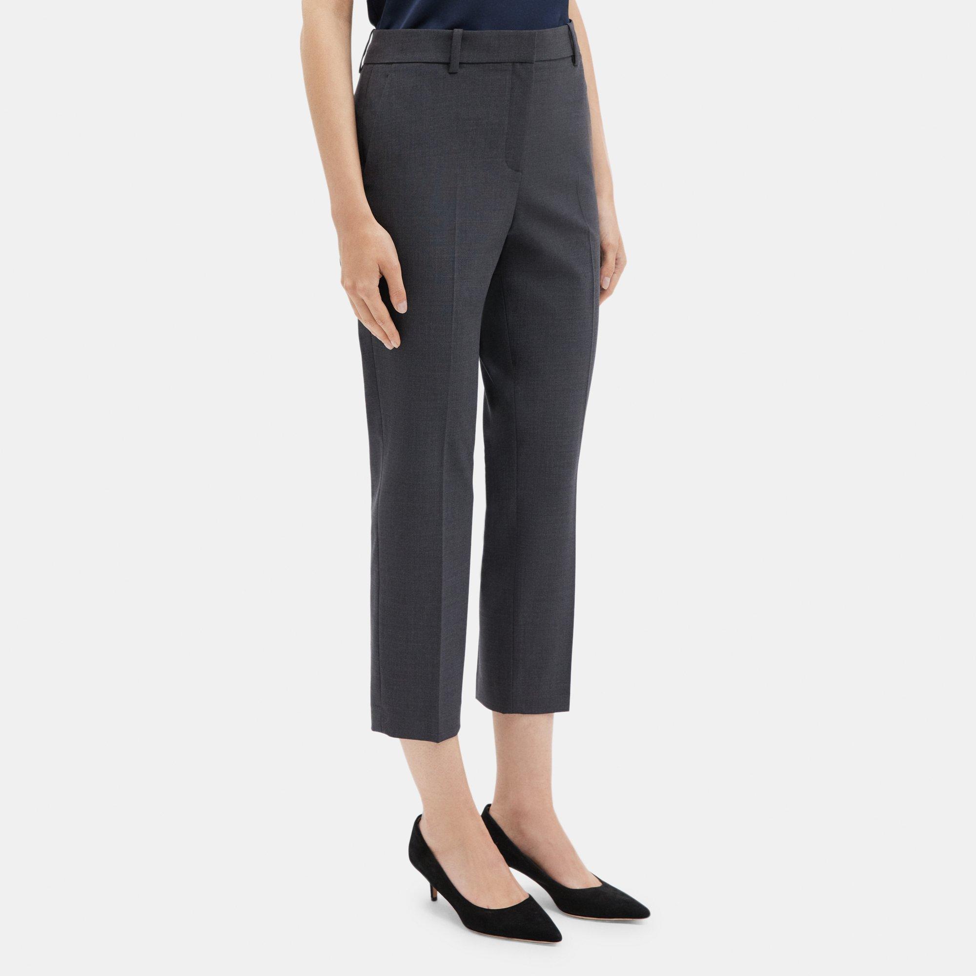 Straight-Fit Washable Wool Hidden Extension Dress Pants – Online Warehouse  Sale