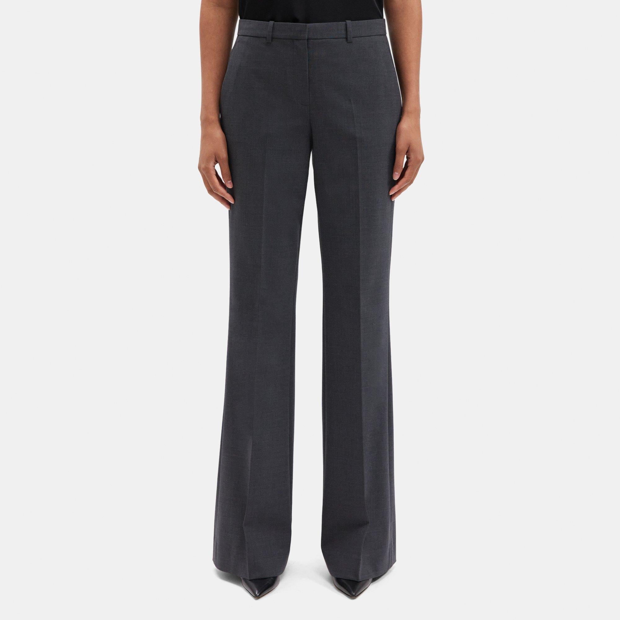 Theory Women's Wide-Leg Flare Pant, Cornflower, P at  Women's  Clothing store