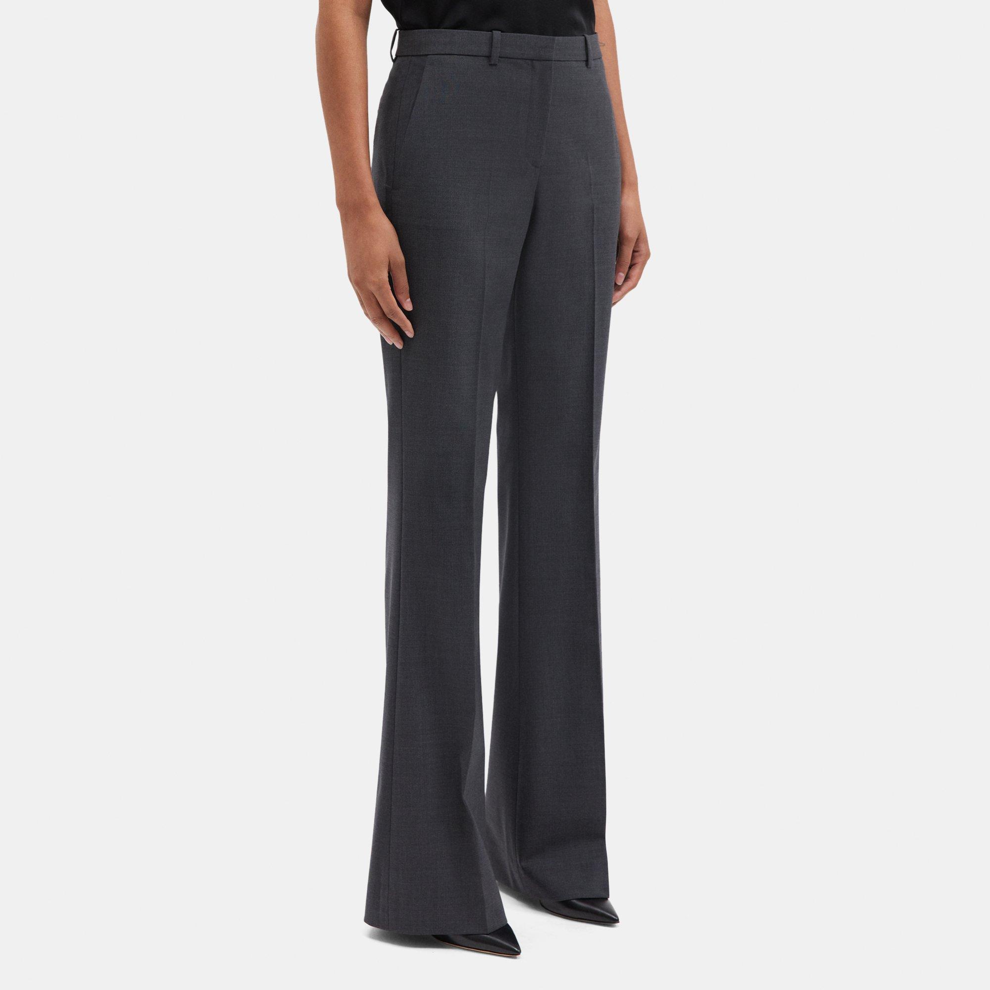 Stretch Wool Flare Pant