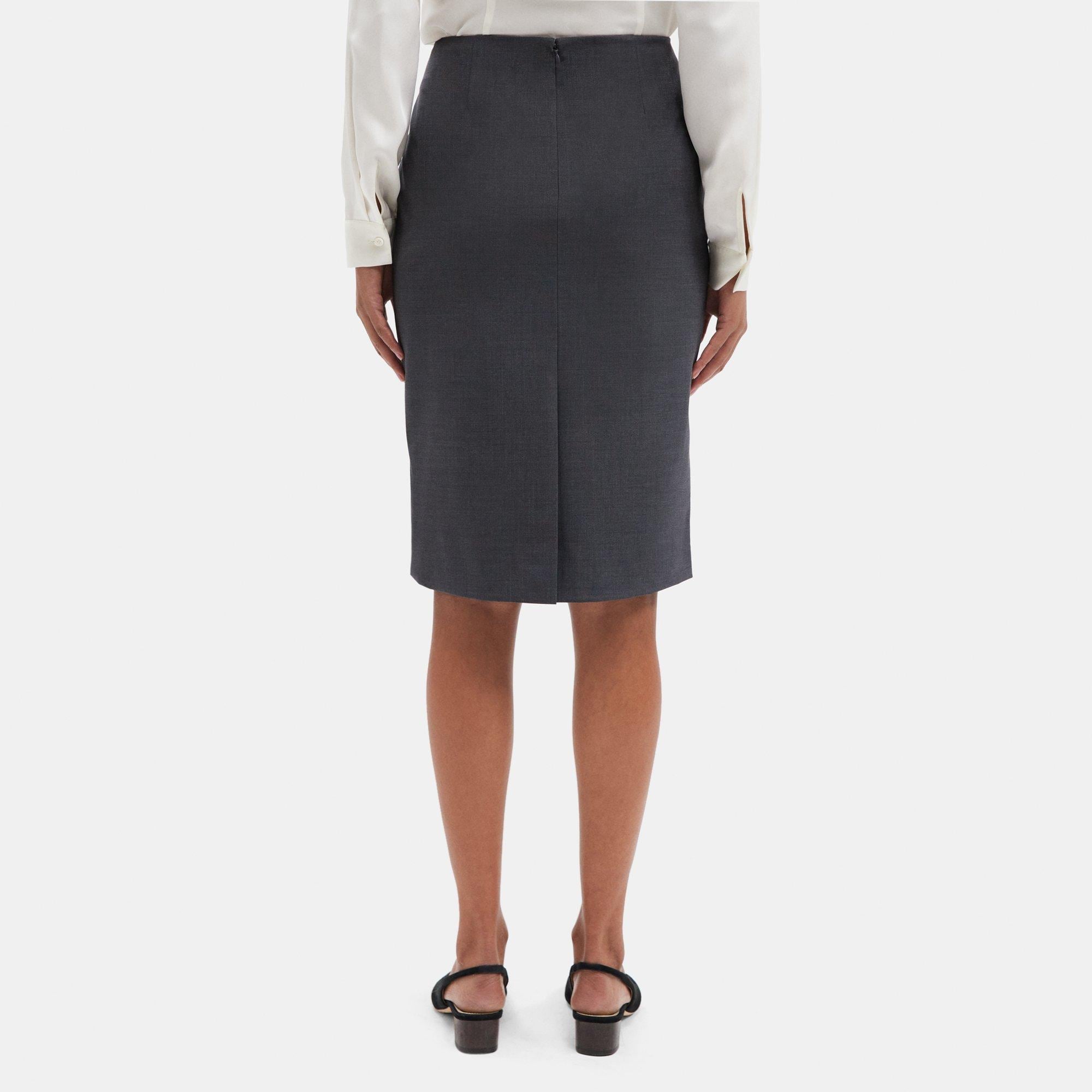 Pencil Skirt in Stretch Wool