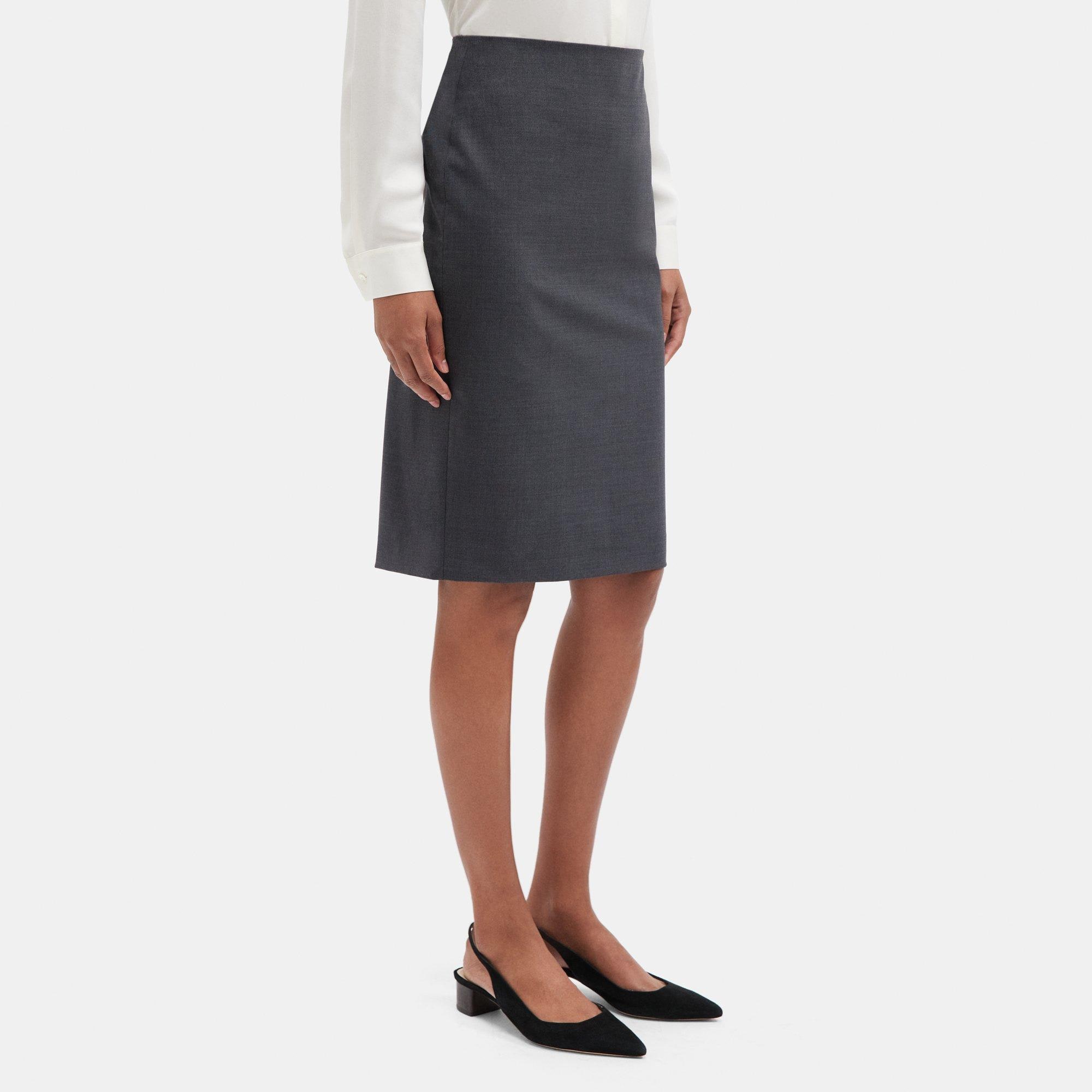 Pencil Skirt in Stretch Wool