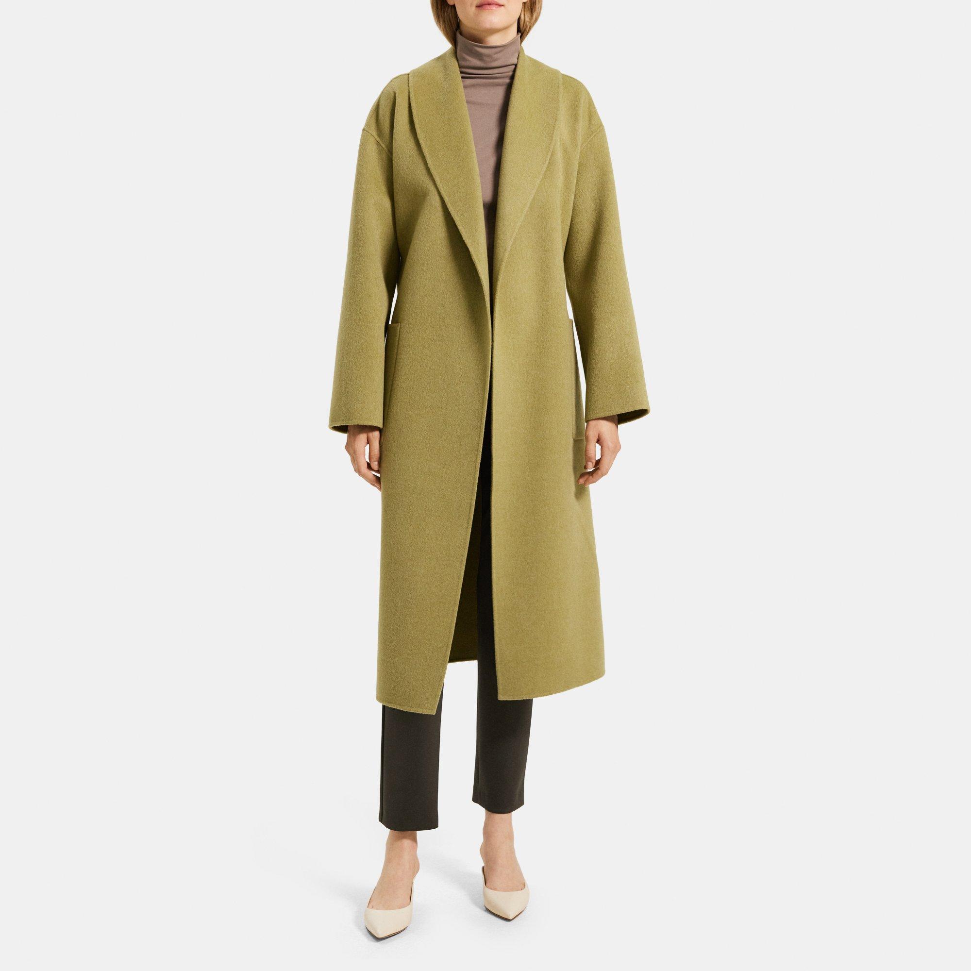 Double-Face Wool-Cashmere Robe Coat | Theory Outlet