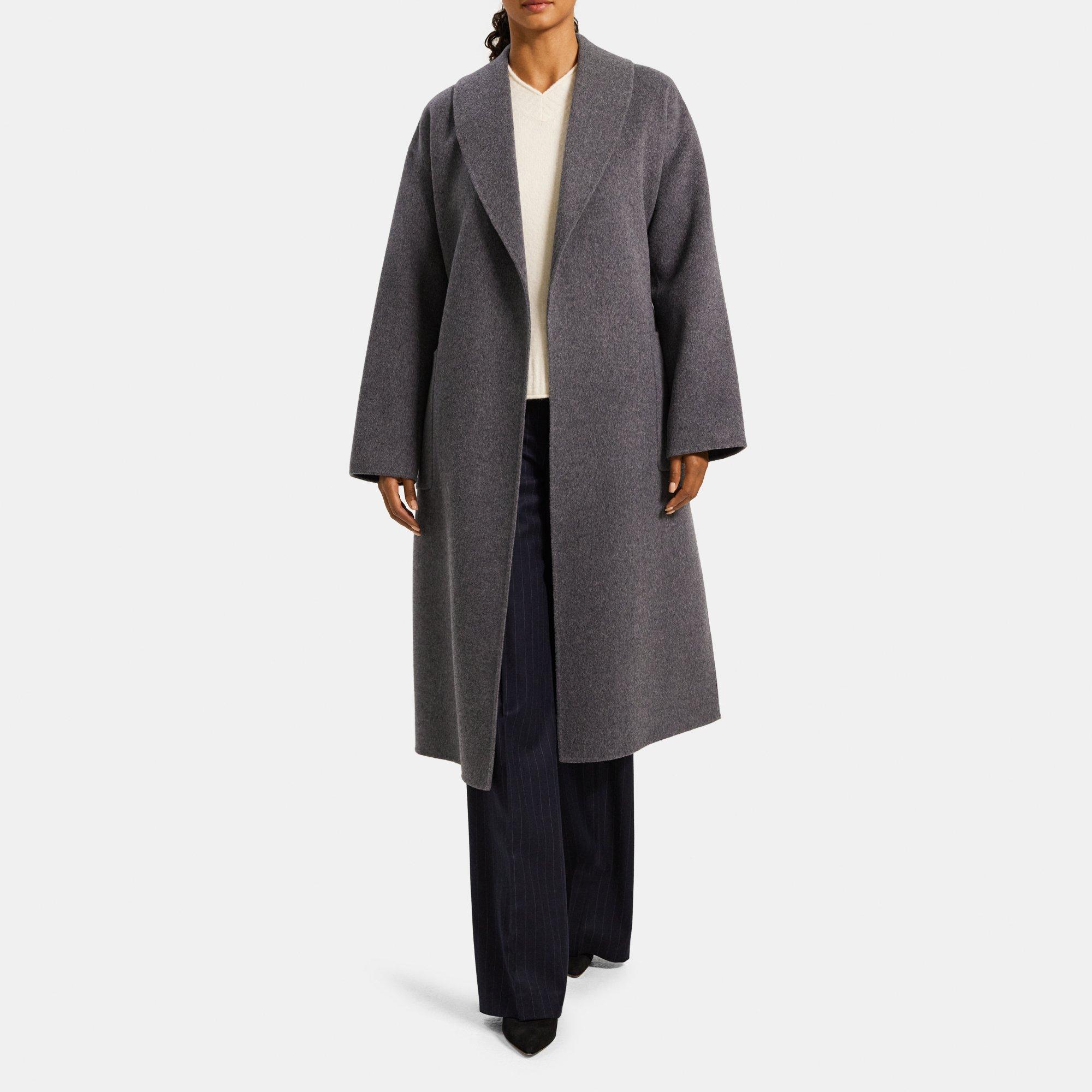 Double-Face Wool-Cashmere Robe Coat | Theory Outlet