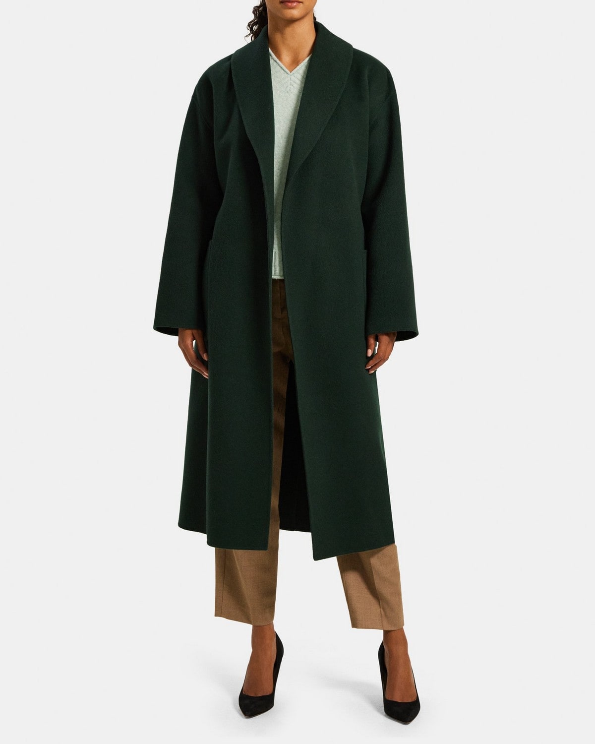Robe Coat in Double-Face Wool-Cashmere