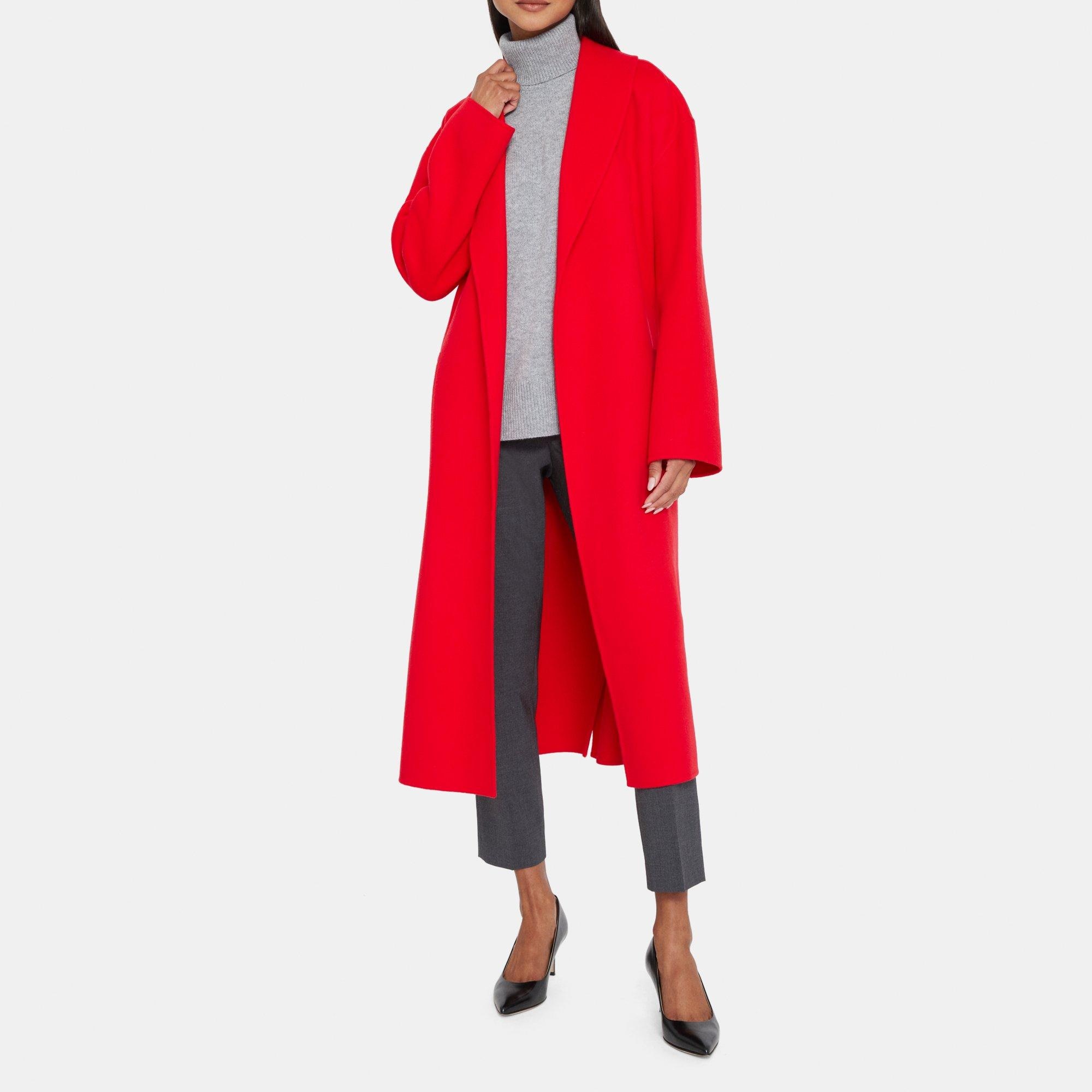 DoubleFace WoolCashmere Robe Coat Theory Outlet