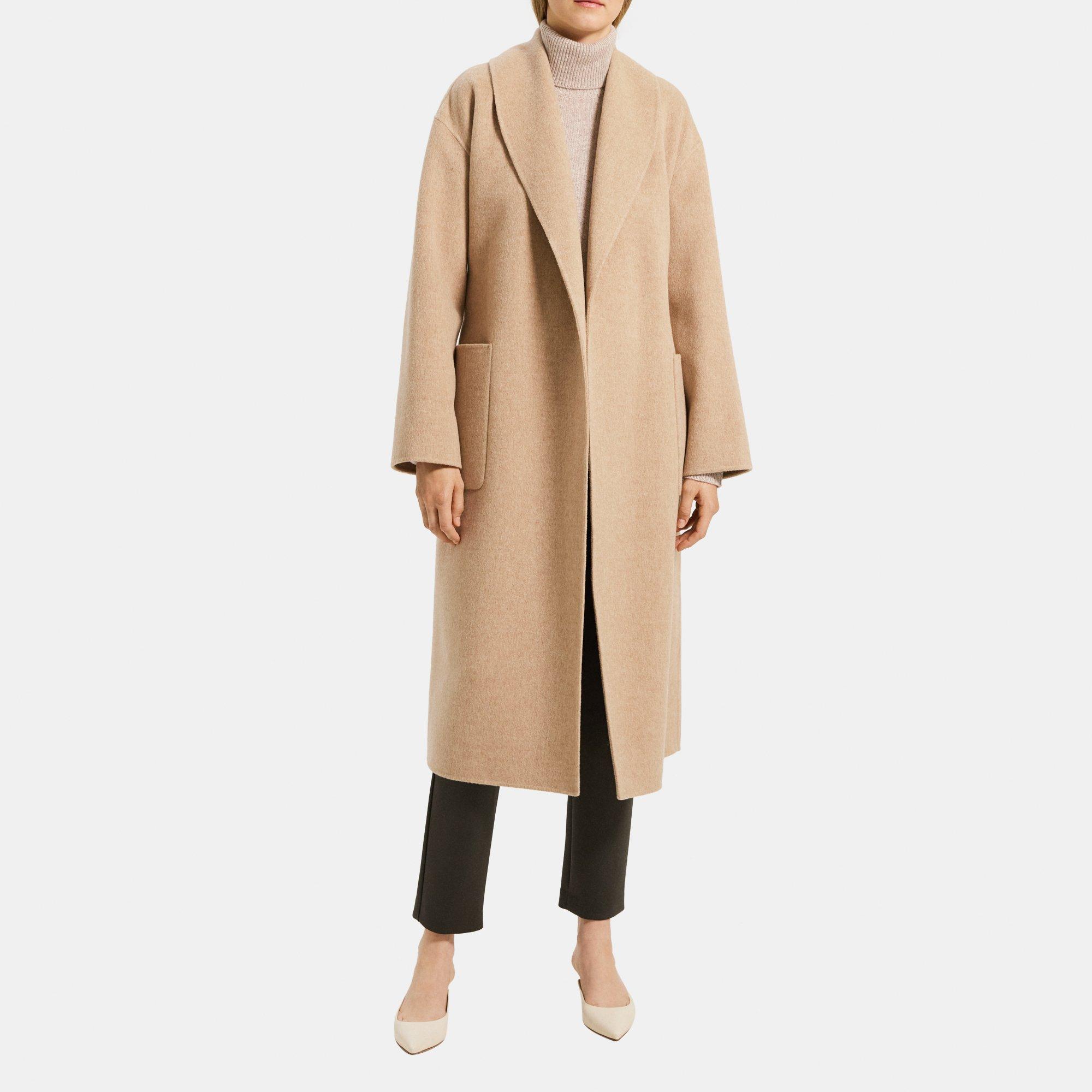 CLANE COLLARLESS WOOL COCOON COAT shamadistrict.gov.gh