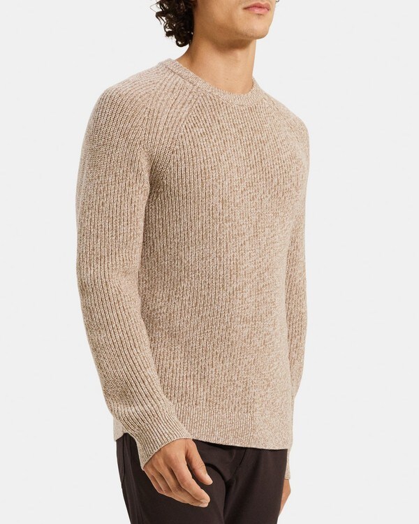 띠어리 스웨터 Theory Crewneck Sweater in Merino Wool,FOSSIL/MOON