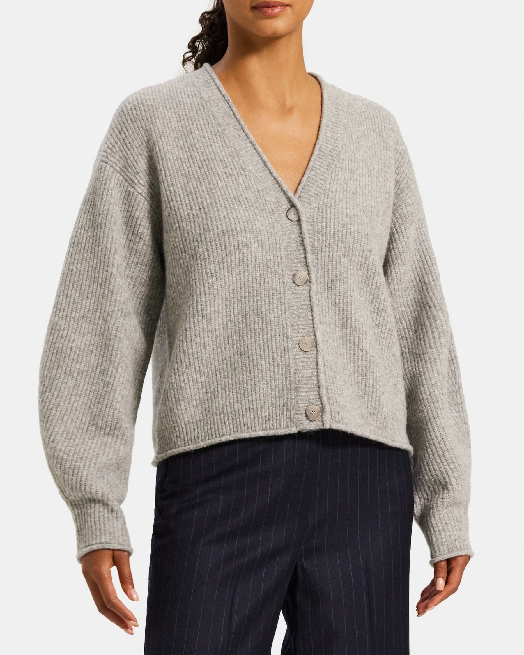 Wool-Blend Relaxed Cardigan | Theory Outlet