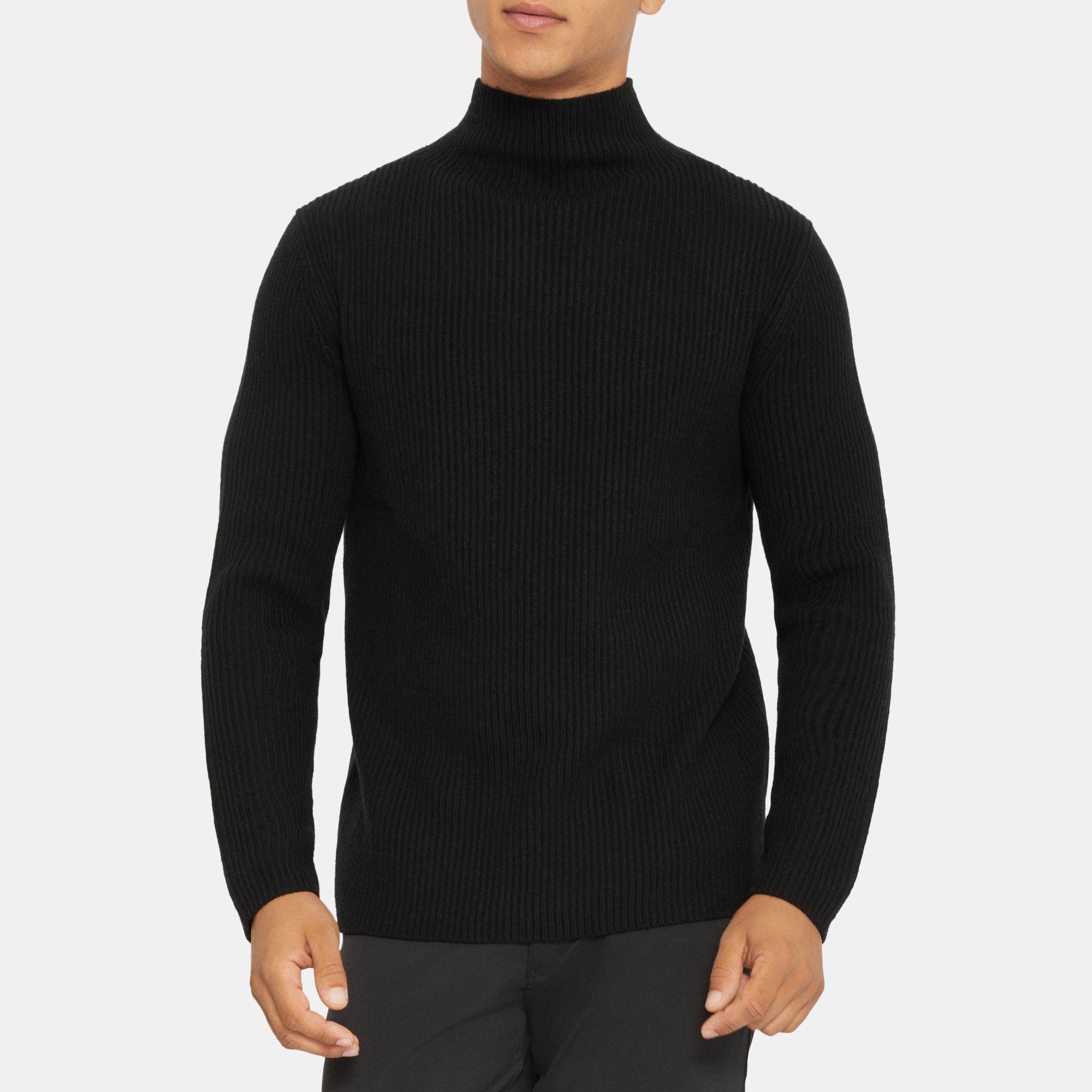 Wool-Cashmere Ribbed Turtleneck | Theory Outlet