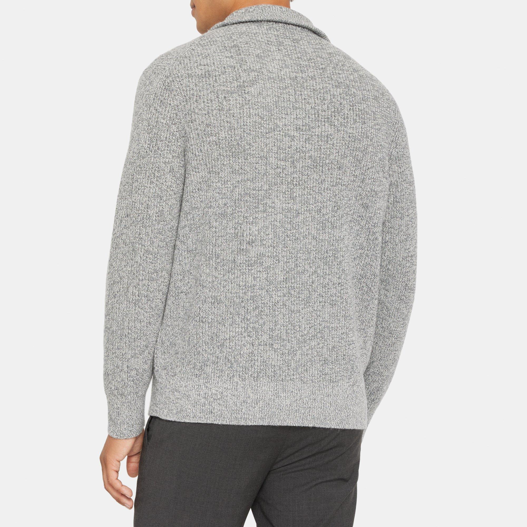 Flecky Wool Cashmere Seamless Sweater, Indigo