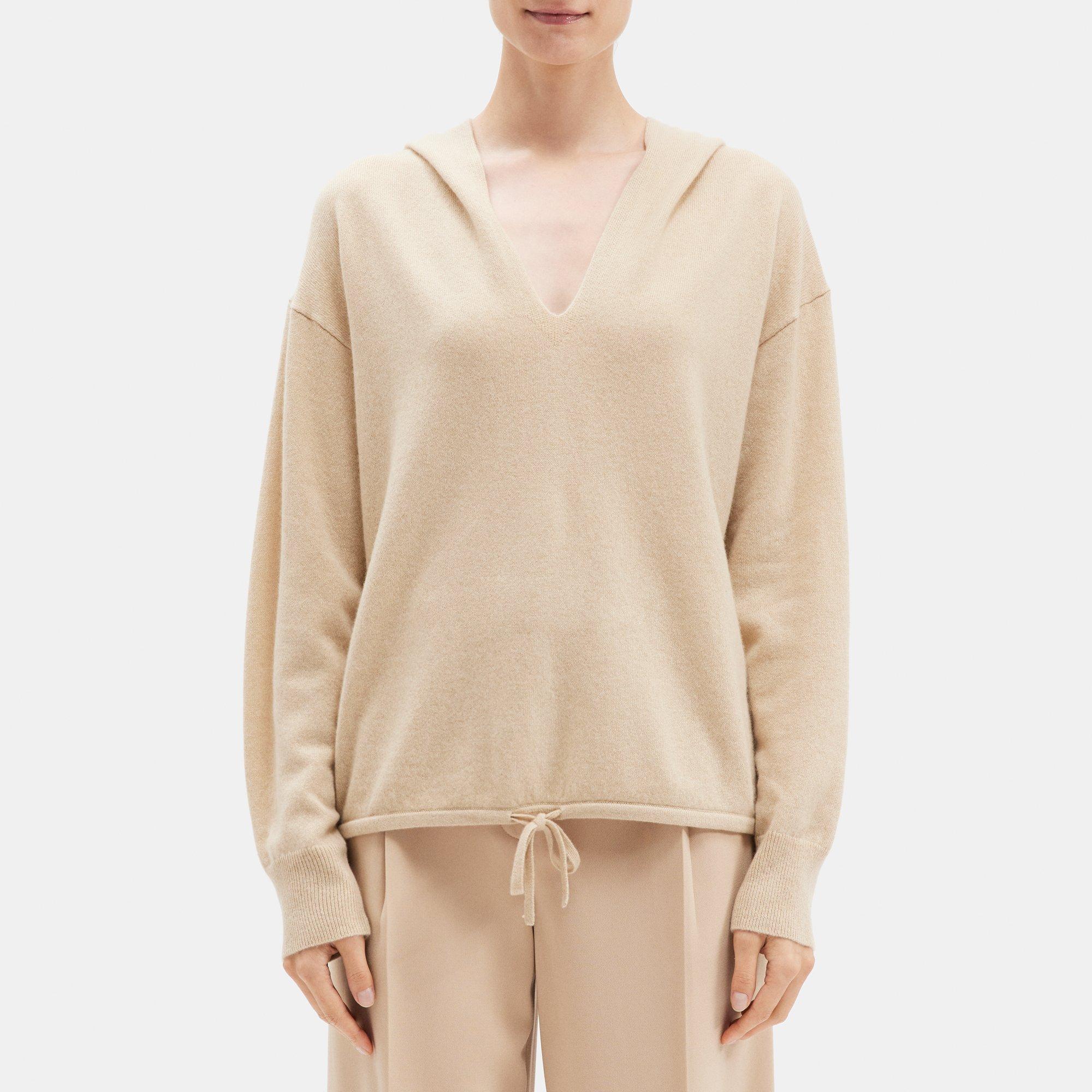 띠어리 Theory Relaxed Hoodie in Cashmere,DUNE