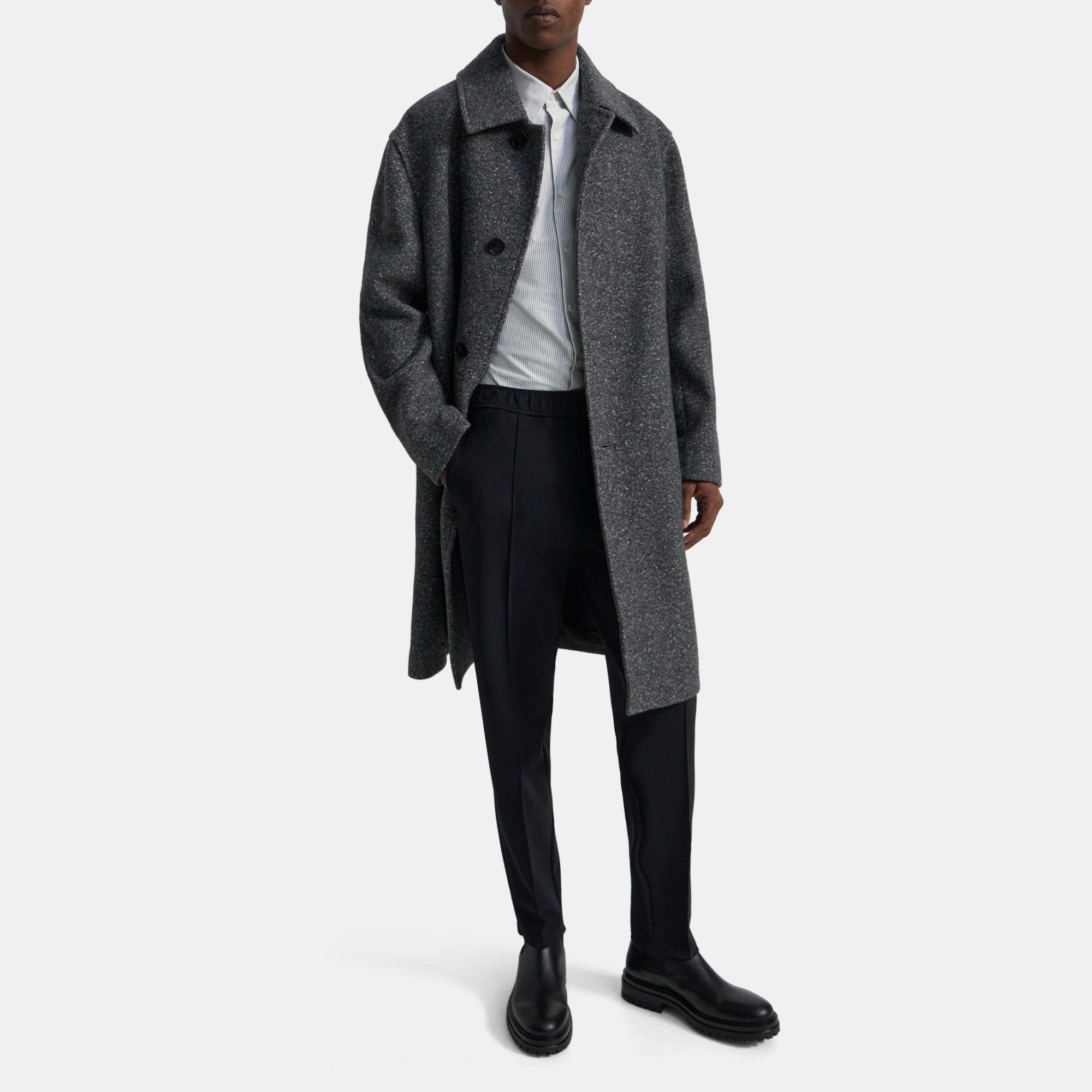 Theory wool coat mens sale