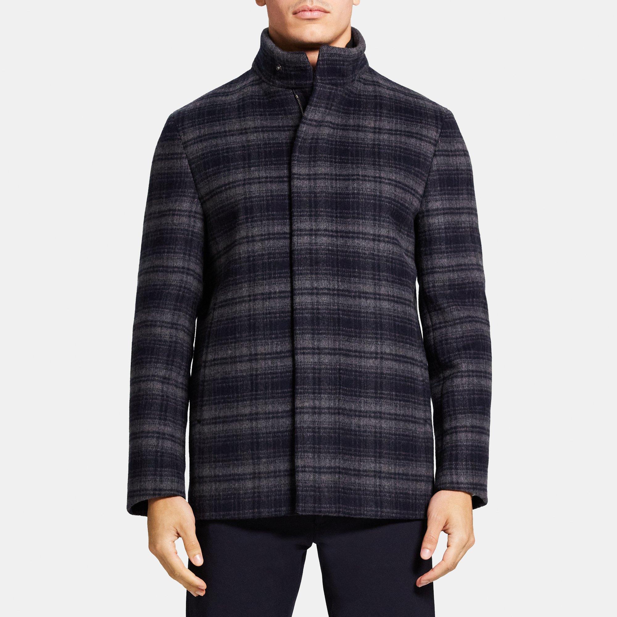 띠어리 Theory Stand-Collar Jacket in Stretch Melton Wool,BALTIC MULTI