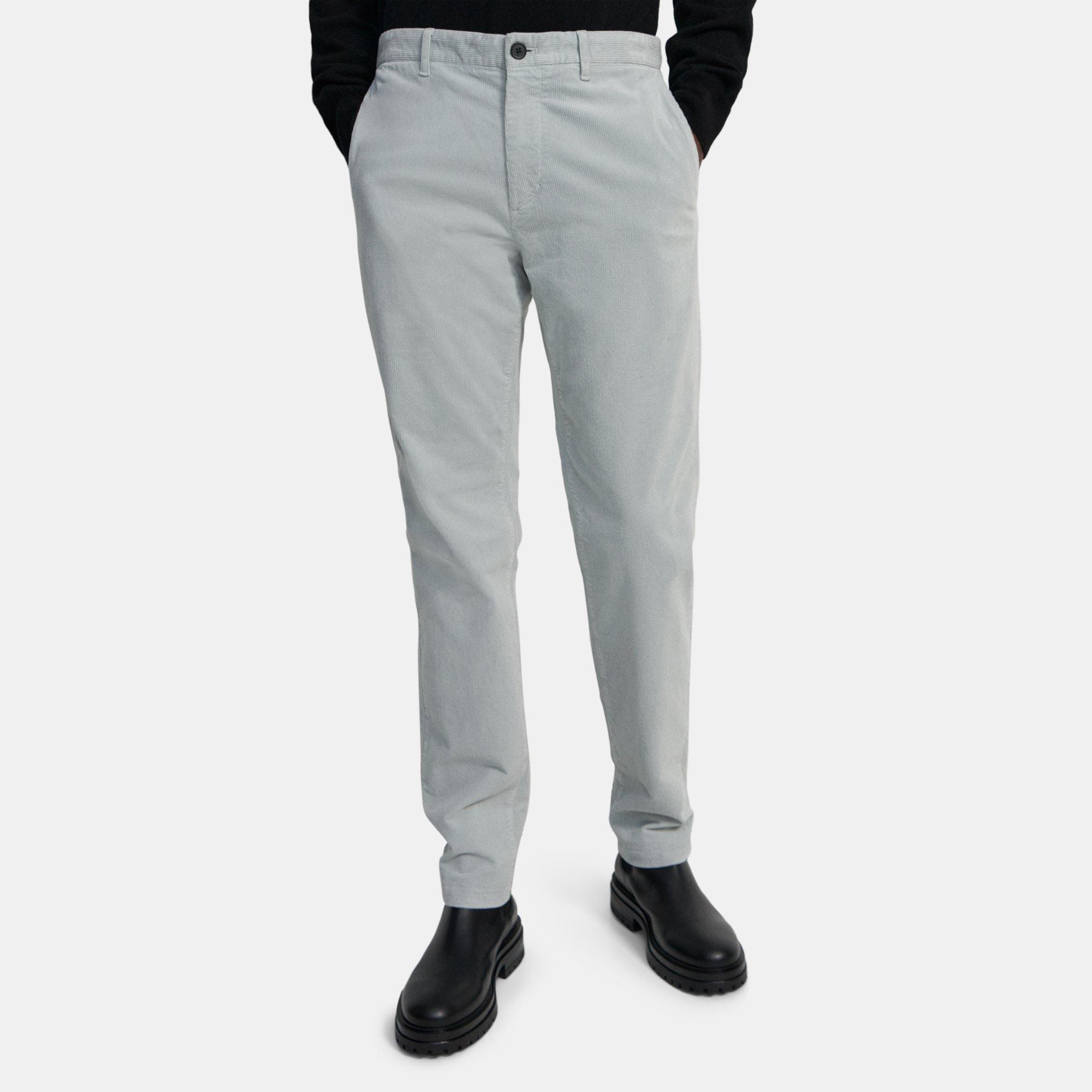 Grey Cotton Corduroy Classic-Fit Pant | Theory Outlet
