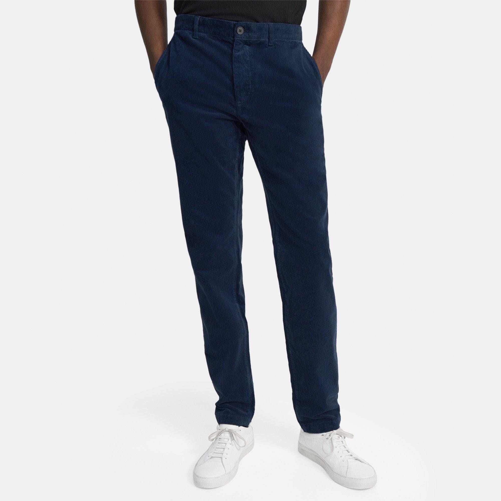Blue Cotton Corduroy Classic-Fit Pant | Theory Outlet