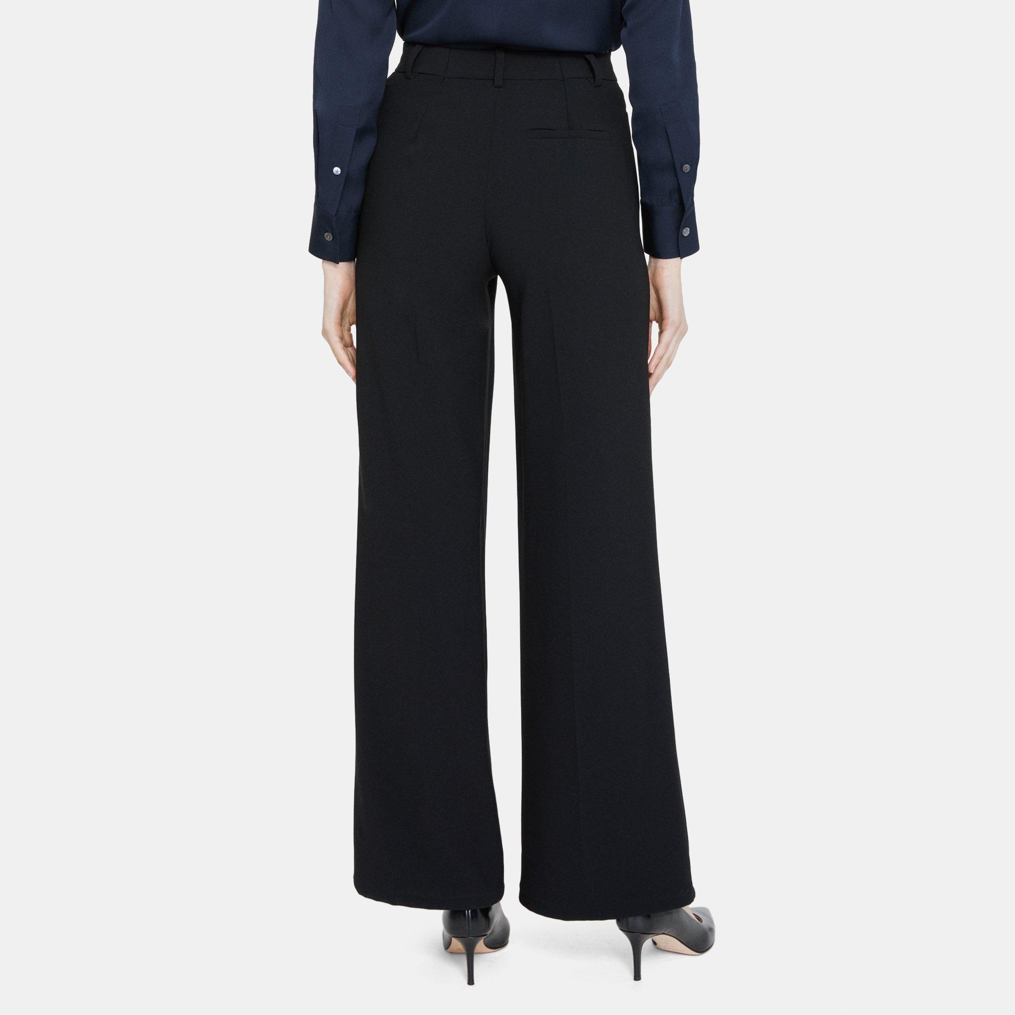 Wide-Leg Pant in Crepe