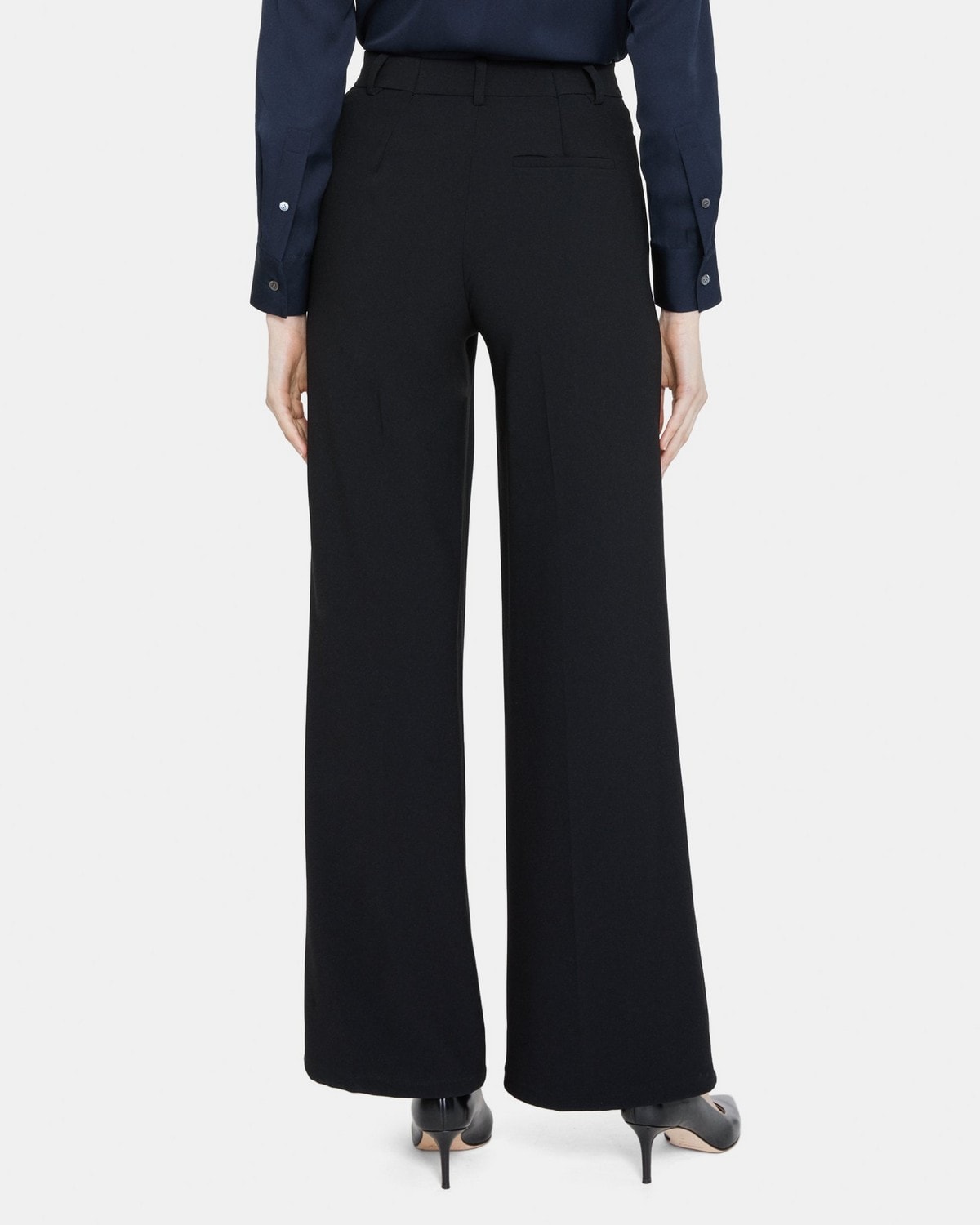 Crepe Wide-Leg Pant | Theory Outlet