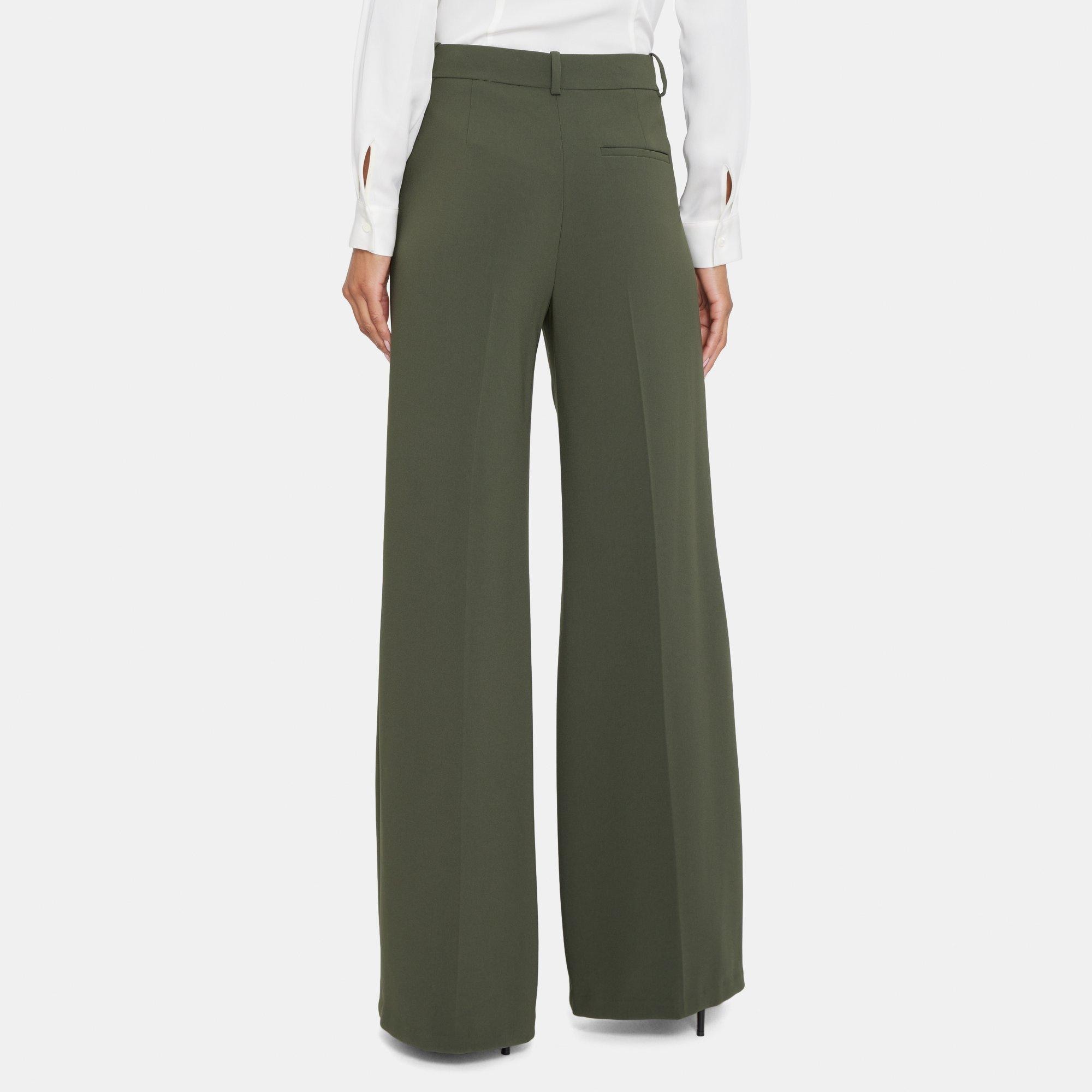 Wide-Leg Pant in Crepe