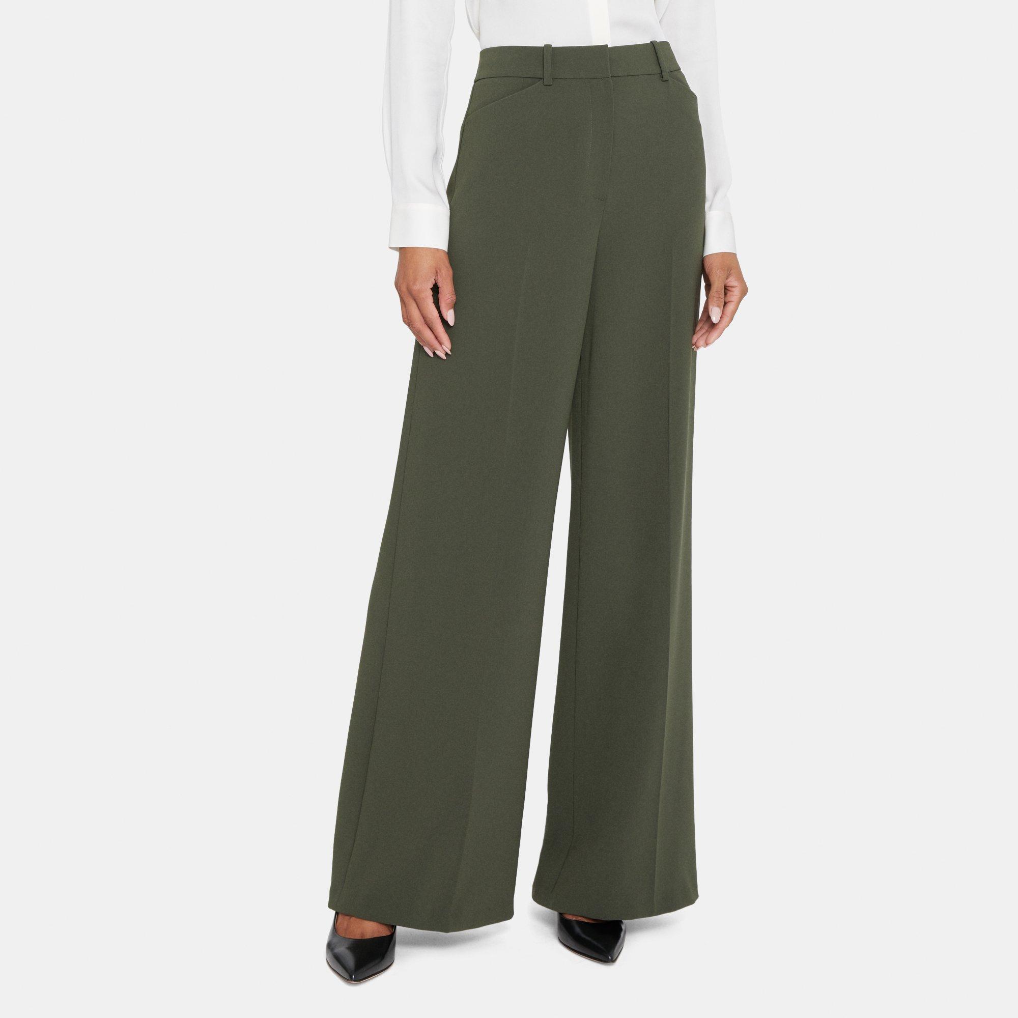 Wide-Leg Pant in Crepe