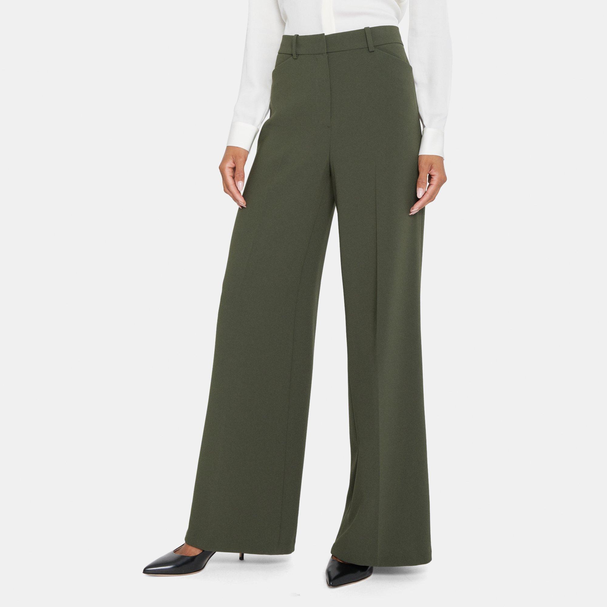 띠어리 Theory Wide-Leg Pant in Crepe,DARK ROSEMARY