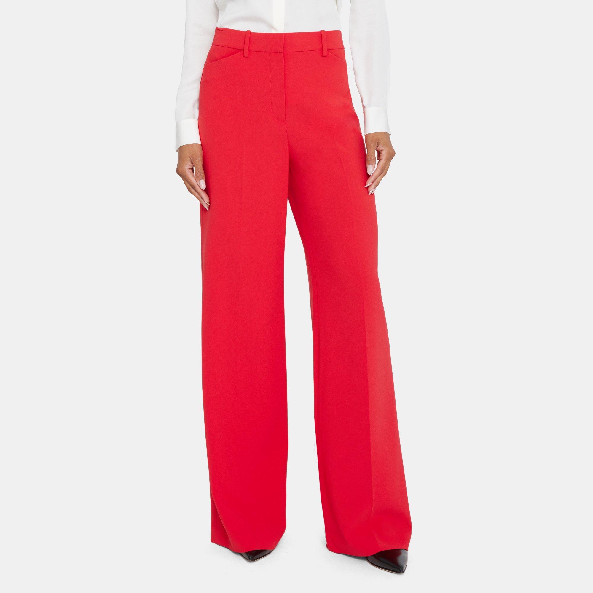 Crepe Wide-Leg Pant