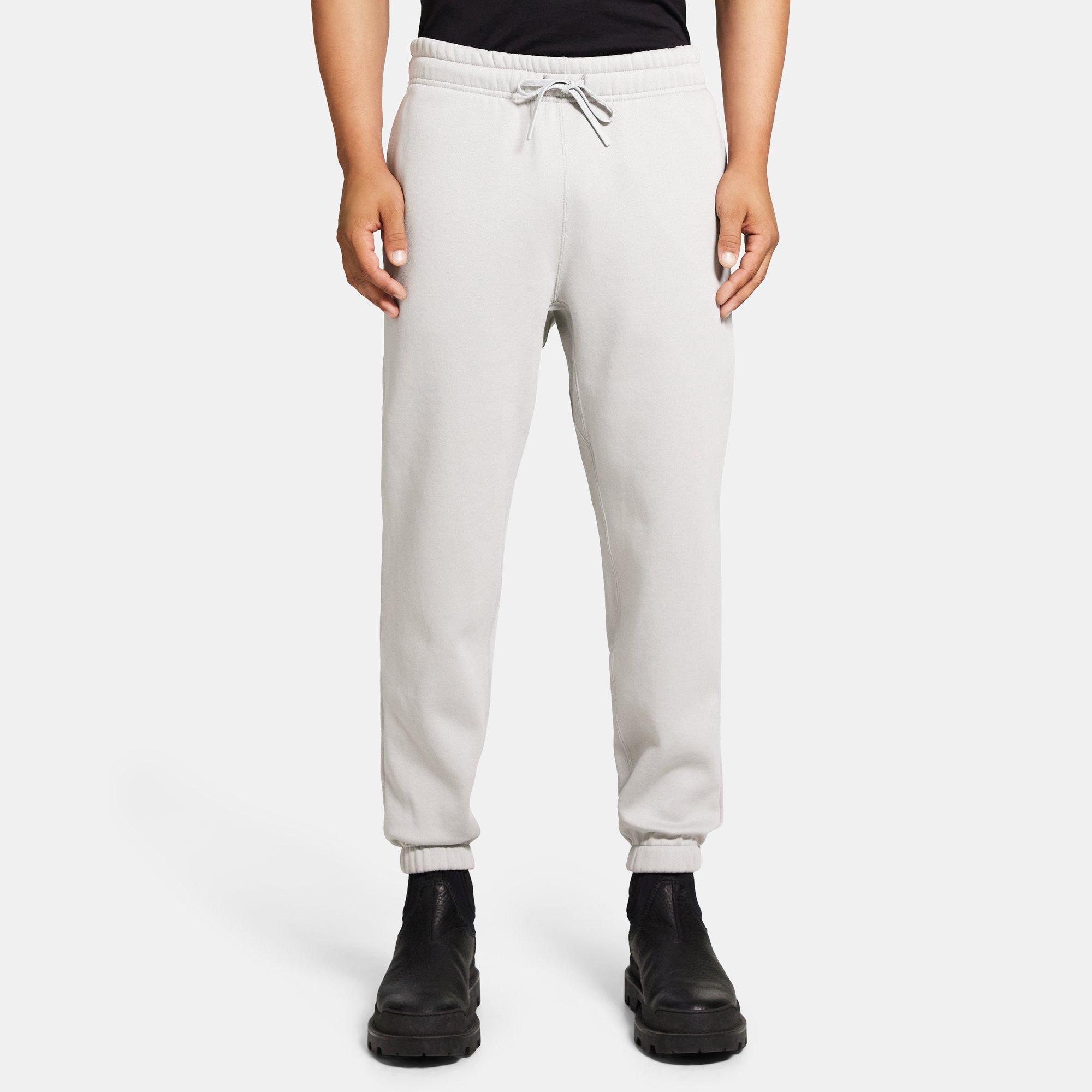 Grey Terry Cotton Jogger | Theory Outlet